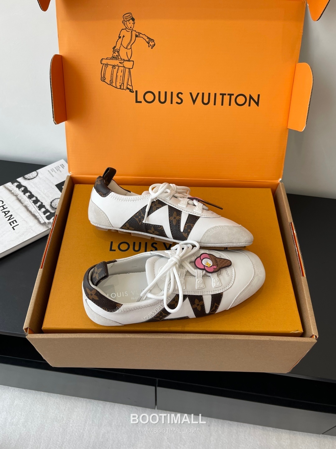 Louis Vuitton Sneakerina Ballet Sneaker Calf Suede Leather Brown Sneakers 루이비통 스니커리나 발레 스니커즈 송아지 스웨이드 가죽 브라운 9