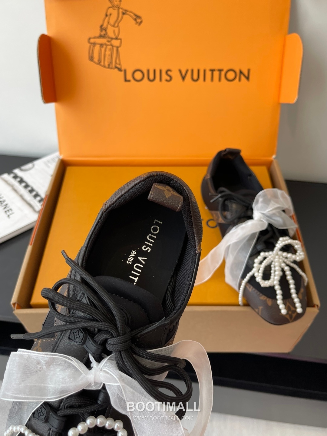 Louis Vuitton Sneakerina Ballet Sneaker Calf Suede Leather Brown Sneakers 루이비통 스니커리나 발레 스니커즈 송아지 스웨이드 가죽 브라운 4