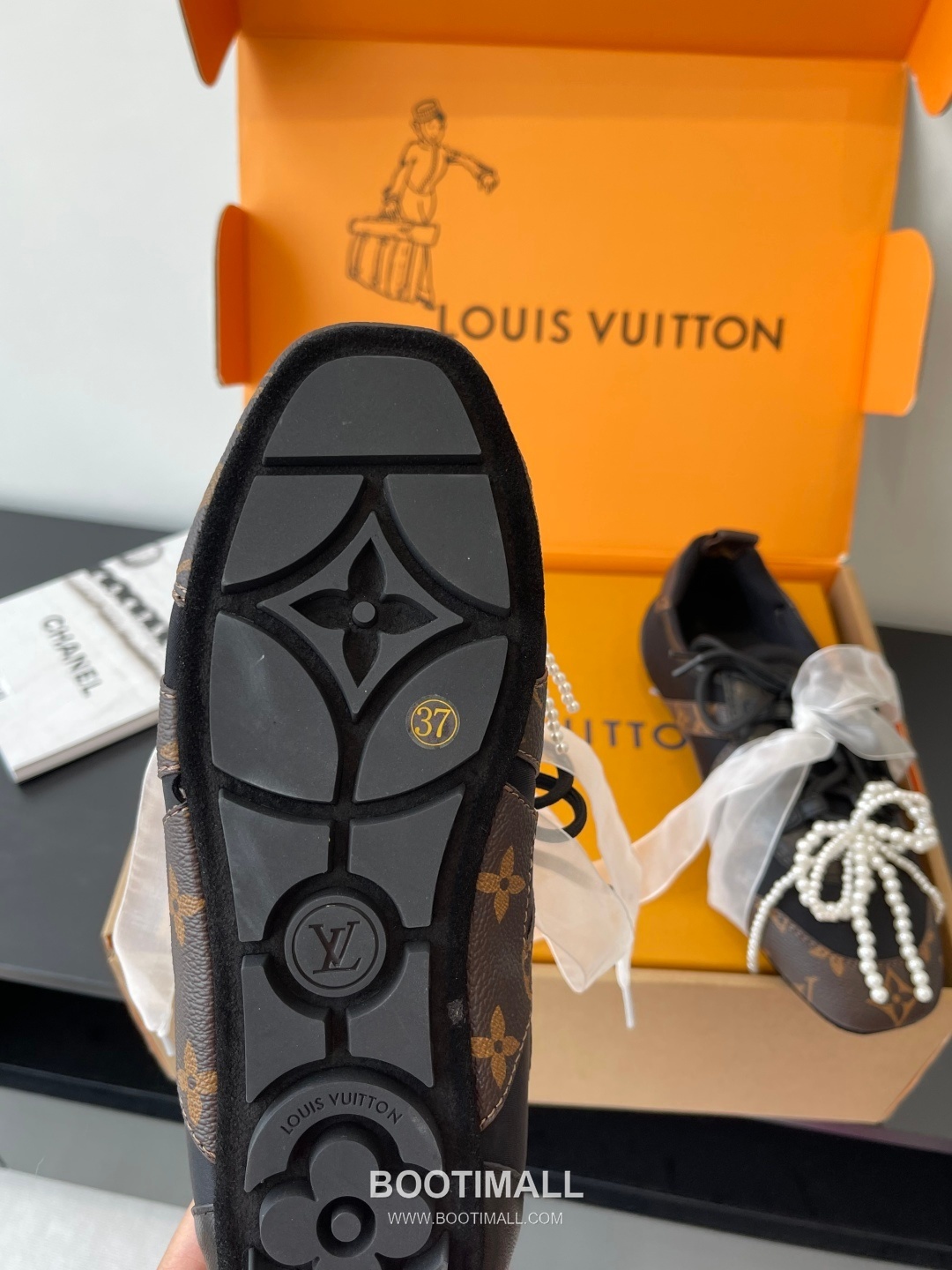 Louis Vuitton Sneakerina Ballet Sneaker Calf Suede Leather Brown Sneakers 루이비통 스니커리나 발레 스니커즈 송아지 스웨이드 가죽 브라운 5