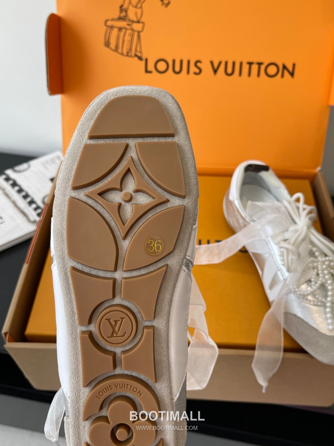 Louis Vuitton Sneakerina Ballet Sneaker Calf Suede Leather Brown Sneakers 루이비통 스니커리나 발레 스니커즈 송아지 스웨이드 가죽 브라운 5