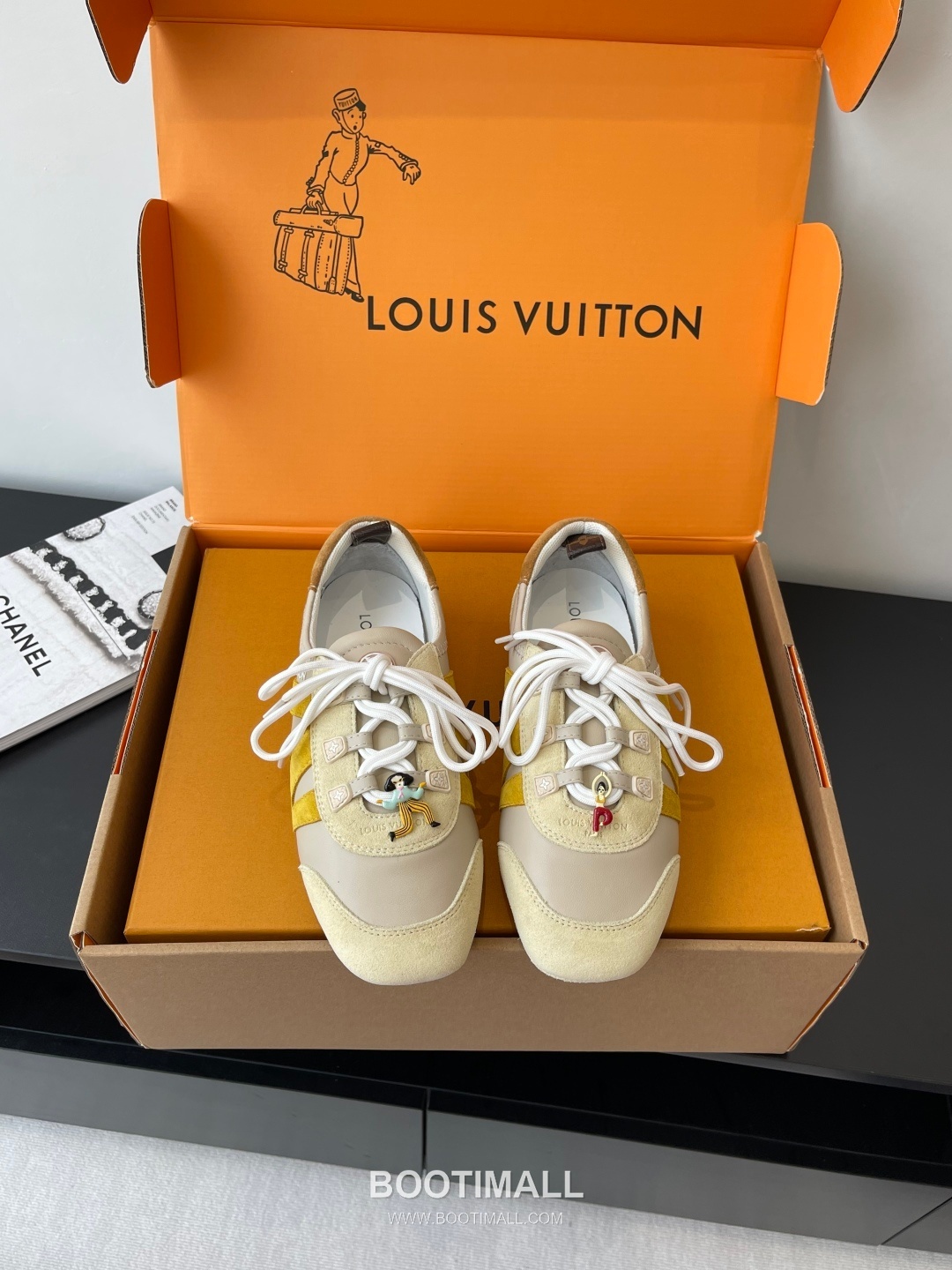 Louis Vuitton Sneakerina Ballet Sneaker Calf Suede Leather Brown Sneakers 루이비통 스니커리나 발레 스니커즈 송아지 스웨이드 가죽 브라운 1
