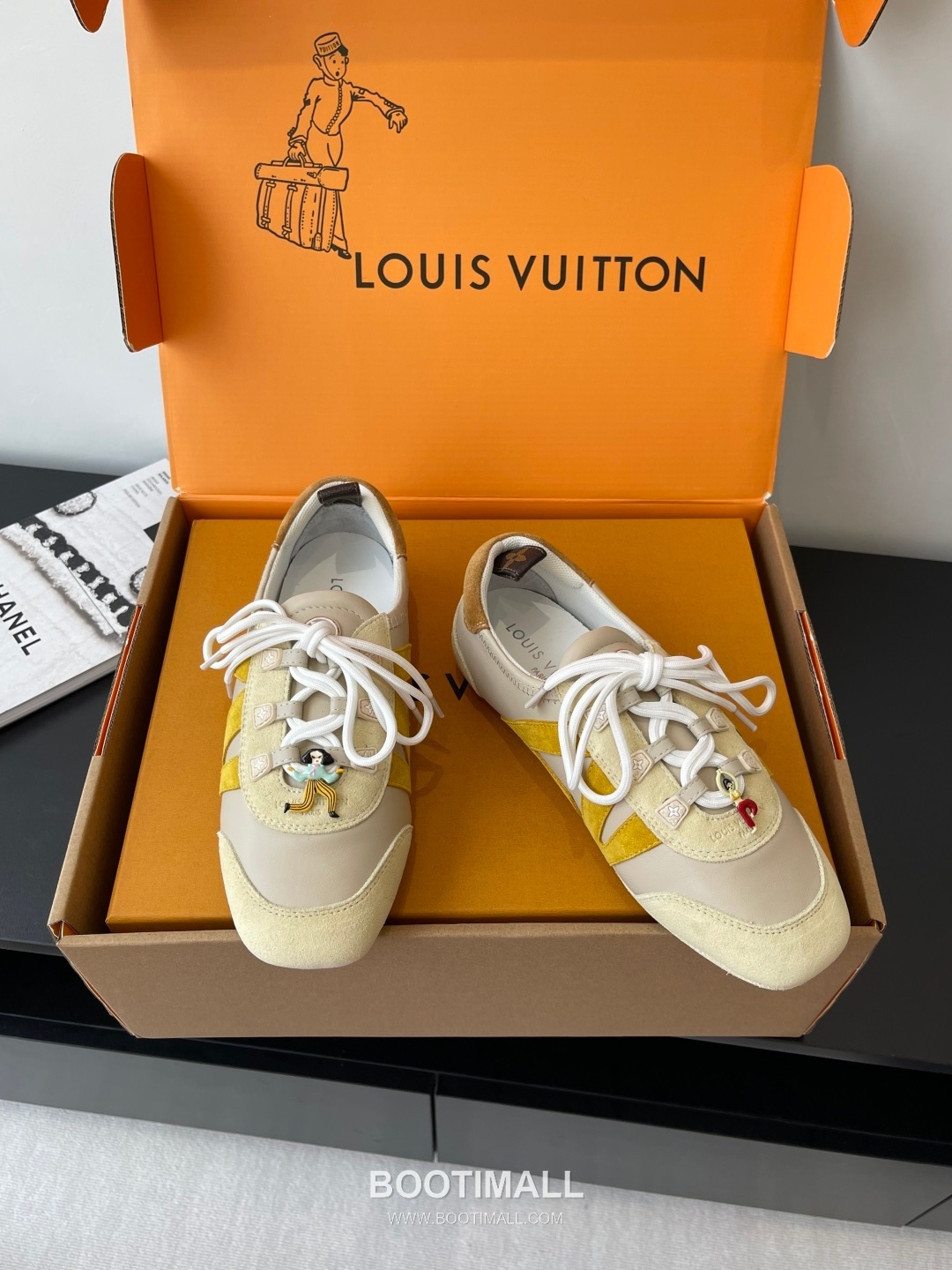 Louis Vuitton Sneakerina Ballet Sneaker Calf Suede Leather Brown Sneakers 루이비통 스니커리나 발레 스니커즈 송아지 스웨이드 가죽 브라운 3