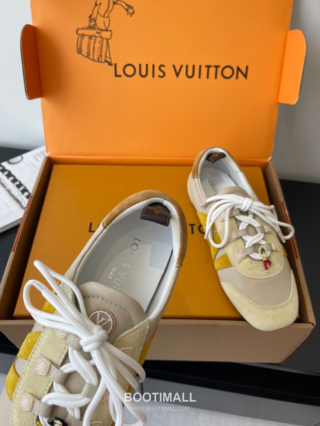 Louis Vuitton Sneakerina Ballet Sneaker Calf Suede Leather Brown Sneakers 루이비통 스니커리나 발레 스니커즈 송아지 스웨이드 가죽 브라운 4
