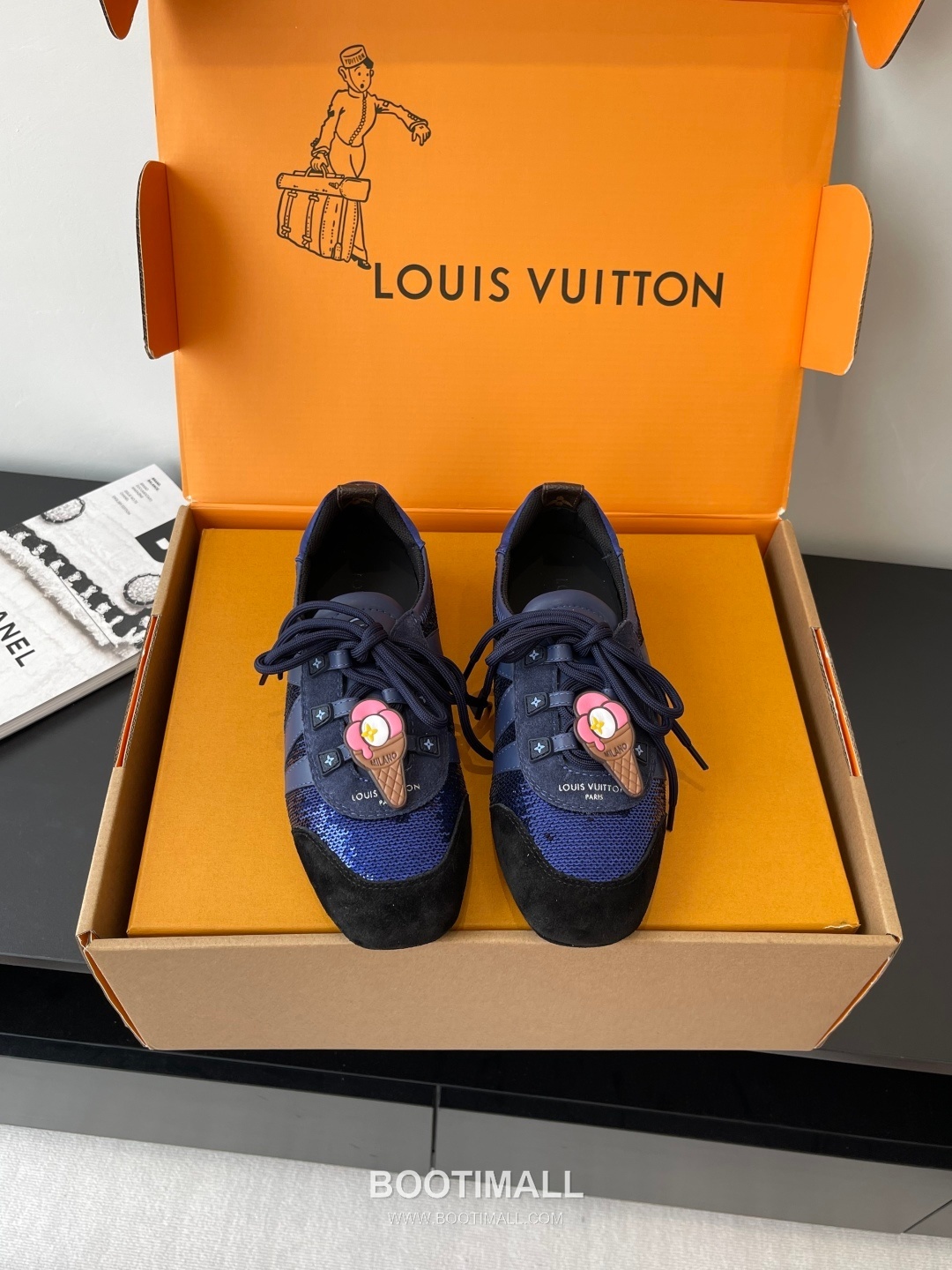 Louis Vuitton Sneakerina Ballet Sneaker Calf Suede Leather Brown Sneakers 루이비통 스니커리나 발레 스니커즈 송아지 스웨이드 가죽 브라운 1