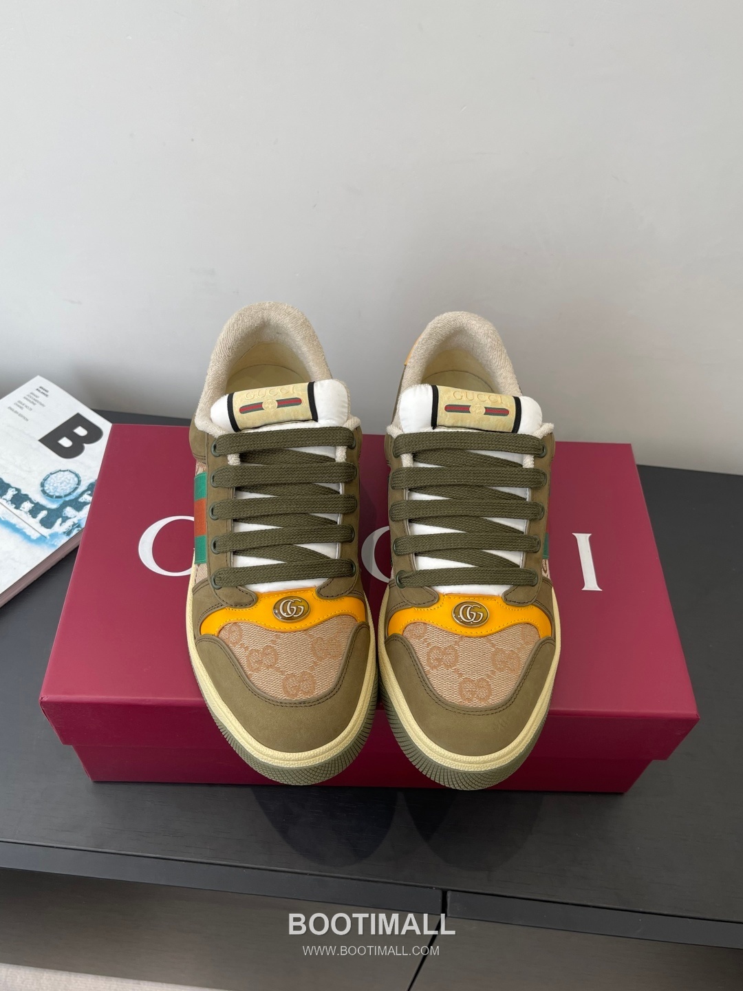 Gucci Dirty Sneaker Calfskin Leather White Sneakers 구찌 더티 스니커즈 송아지가죽 화이트 1