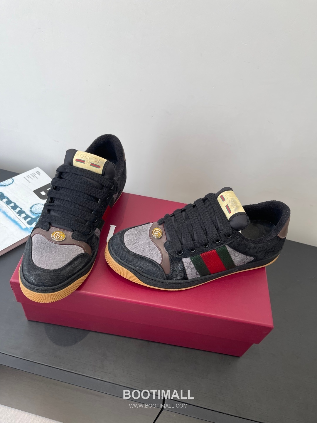Gucci Dirty Sneaker Calfskin Leather White Sneakers 구찌 더티 스니커즈 송아지가죽 화이트 9