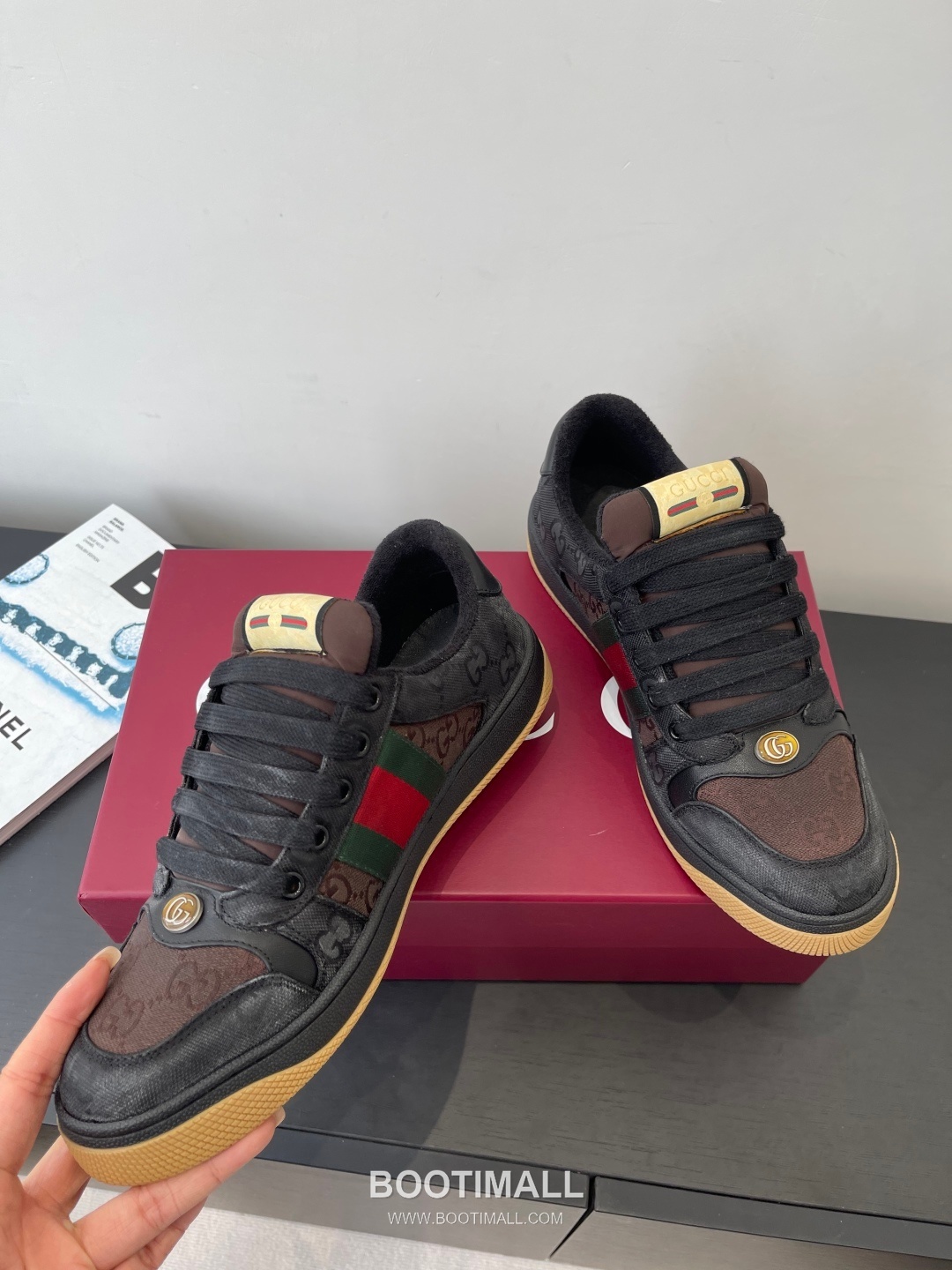 Gucci Dirty Sneaker Calfskin Leather White Sneakers 구찌 더티 스니커즈 송아지가죽 화이트 3