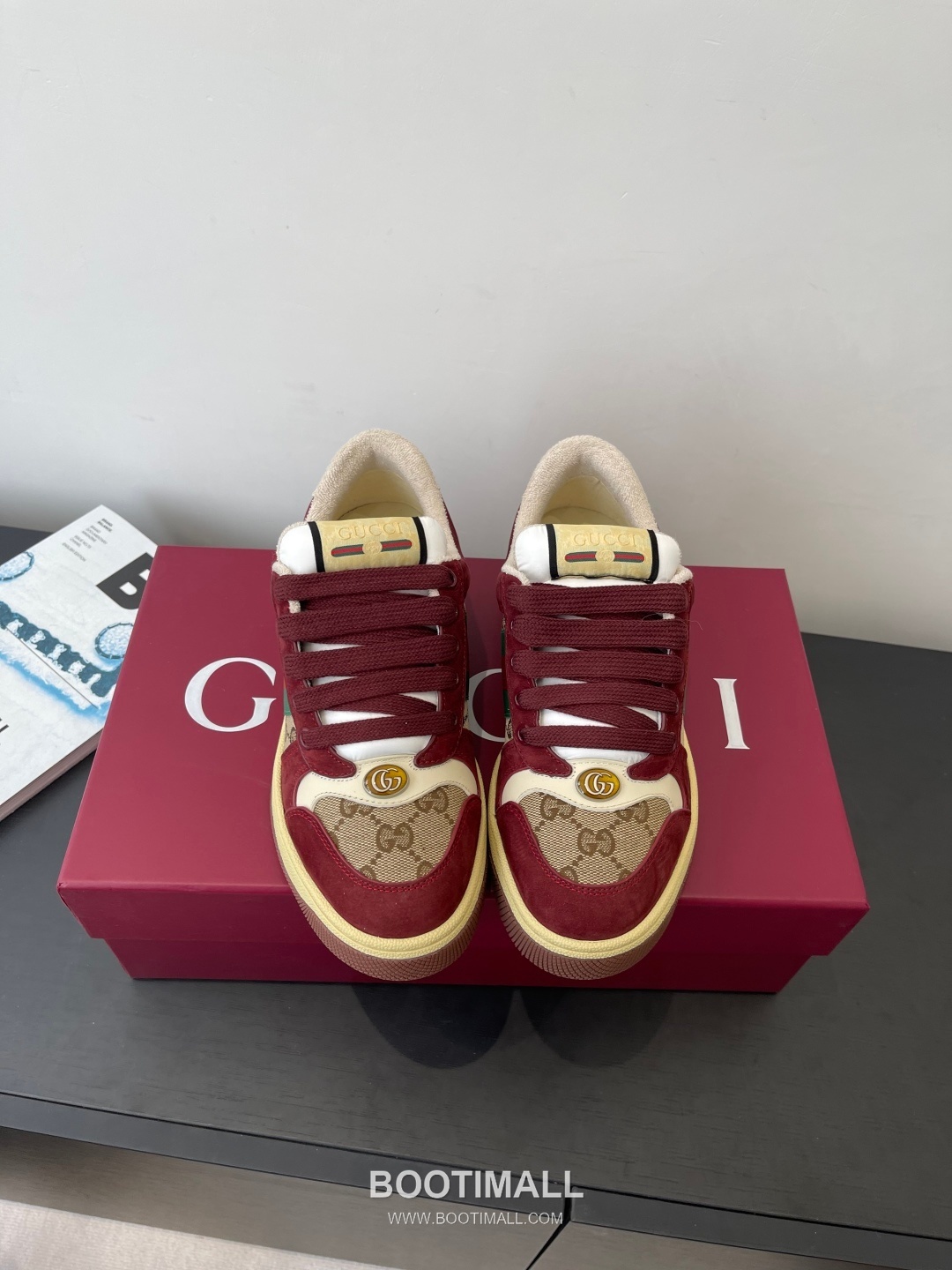 Gucci Dirty Sneaker Calfskin Leather White Sneakers 구찌 더티 스니커즈 송아지가죽 화이트 1