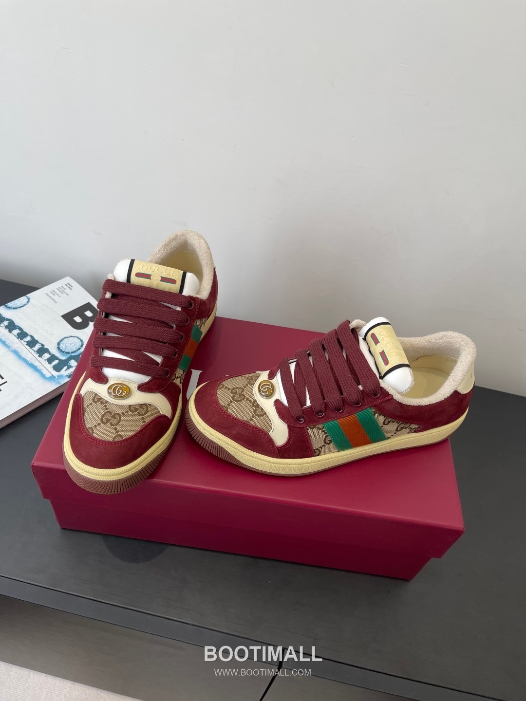 Gucci Dirty Sneaker Calfskin Leather White Sneakers 구찌 더티 스니커즈 송아지가죽 화이트 9
