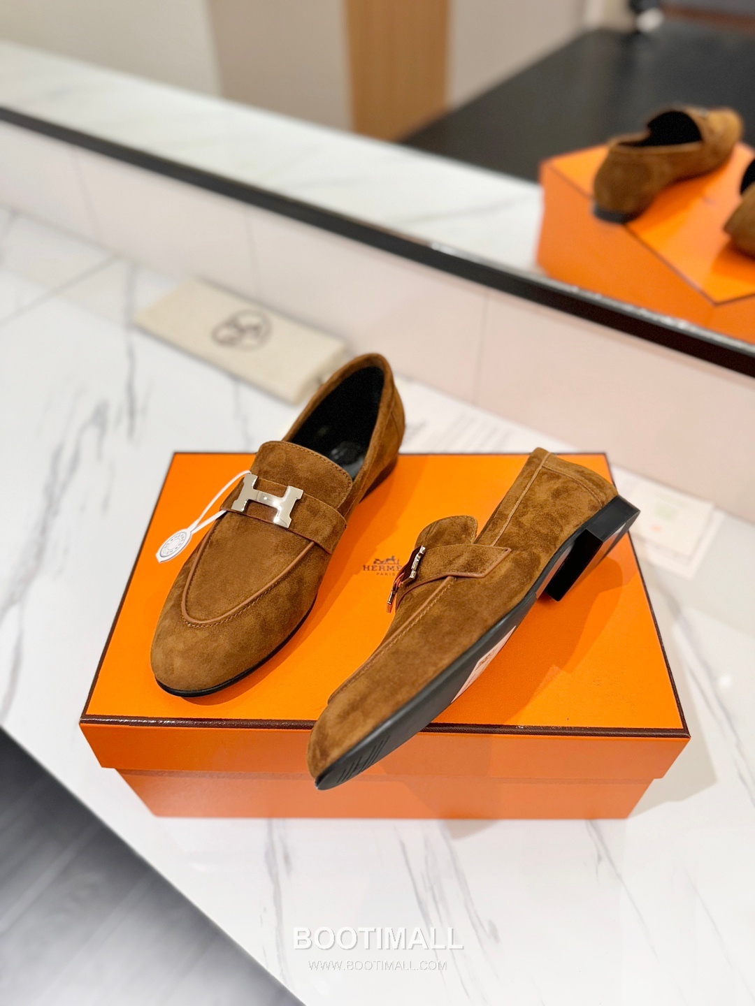 Hermes Classic Loafer Calfskin, Mixed Sheepskin Beige 에르메스 클래식 로퍼 송아지가죽, 혼합종 양가죽 베이지 5