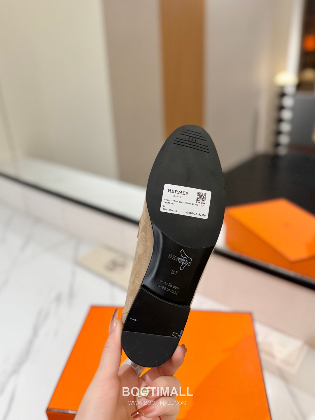 Hermes Classic Loafer Calfskin, Mixed Sheepskin Beige 에르메스 클래식 로퍼 송아지가죽, 혼합종 양가죽 베이지 9