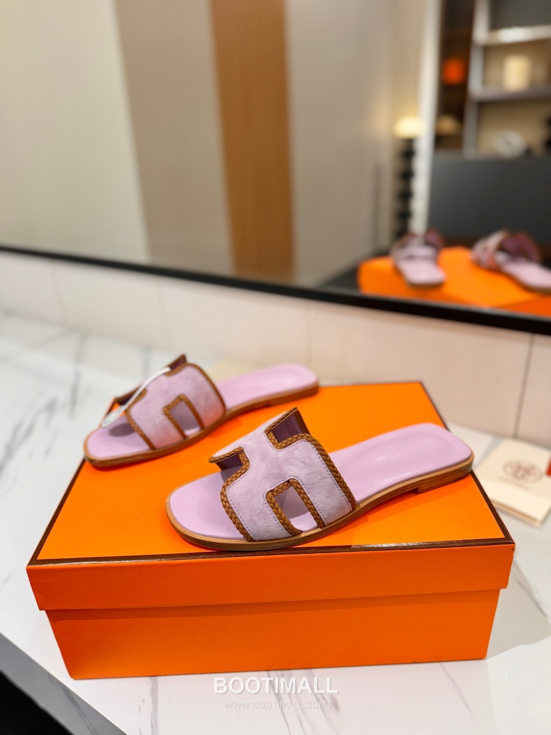 Hermes Classic Mule Sheepskin, Mixed Sheepskin Lining Brown 에르메스 클래식 뮬 양가죽, 혼합 양가죽 안감 브라운 2