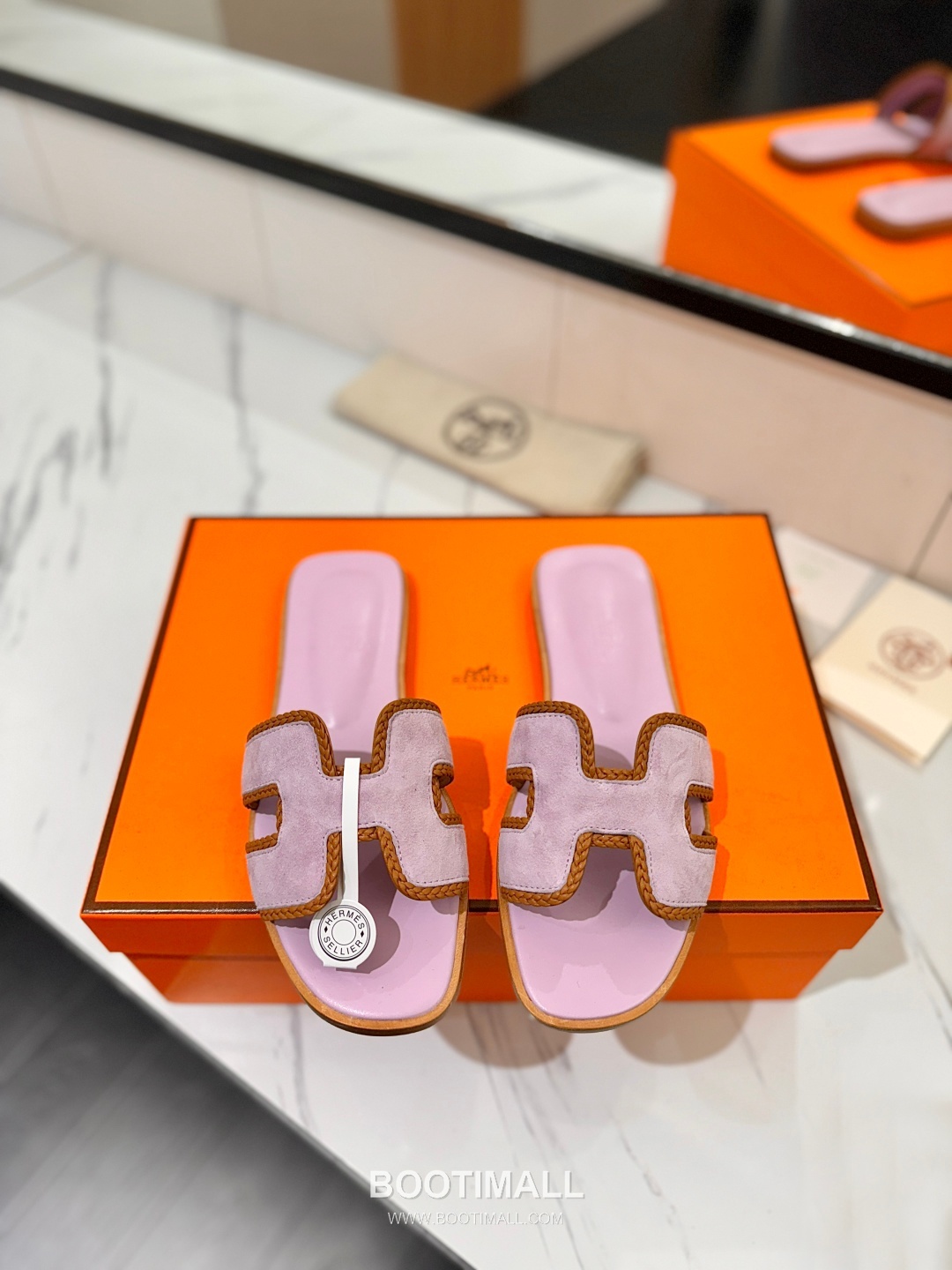 Hermes Classic Mule Sheepskin, Mixed Sheepskin Lining Brown 에르메스 클래식 뮬 양가죽, 혼합 양가죽 안감 브라운 3