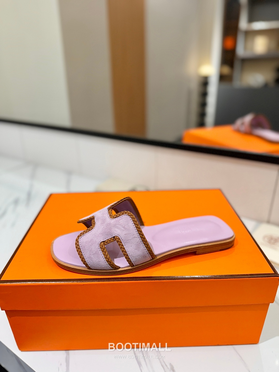 Hermes Classic Mule Sheepskin, Mixed Sheepskin Lining Brown 에르메스 클래식 뮬 양가죽, 혼합 양가죽 안감 브라운 4