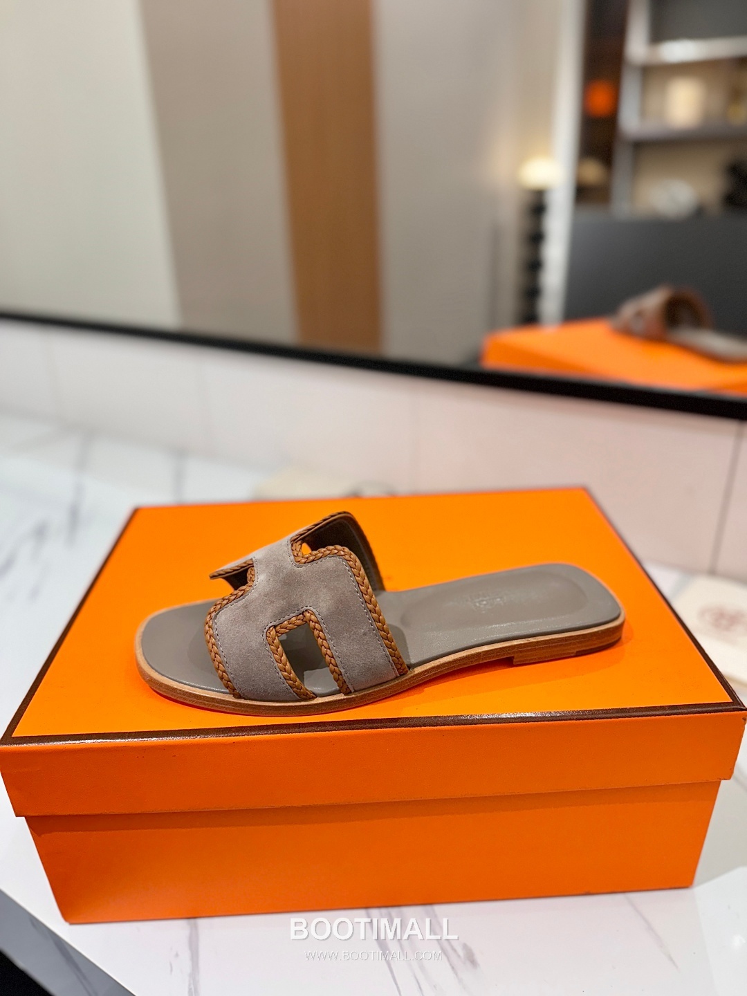 Hermes Classic Mule Sheepskin, Mixed Sheepskin Lining Brown 에르메스 클래식 뮬 양가죽, 혼합 양가죽 안감 브라운 4