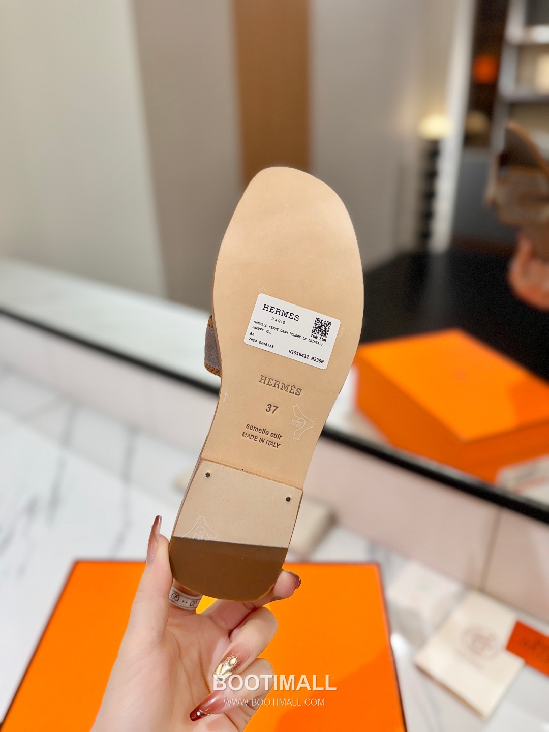 Hermes Classic Mule Sheepskin, Mixed Sheepskin Lining Brown 에르메스 클래식 뮬 양가죽, 혼합 양가죽 안감 브라운 9