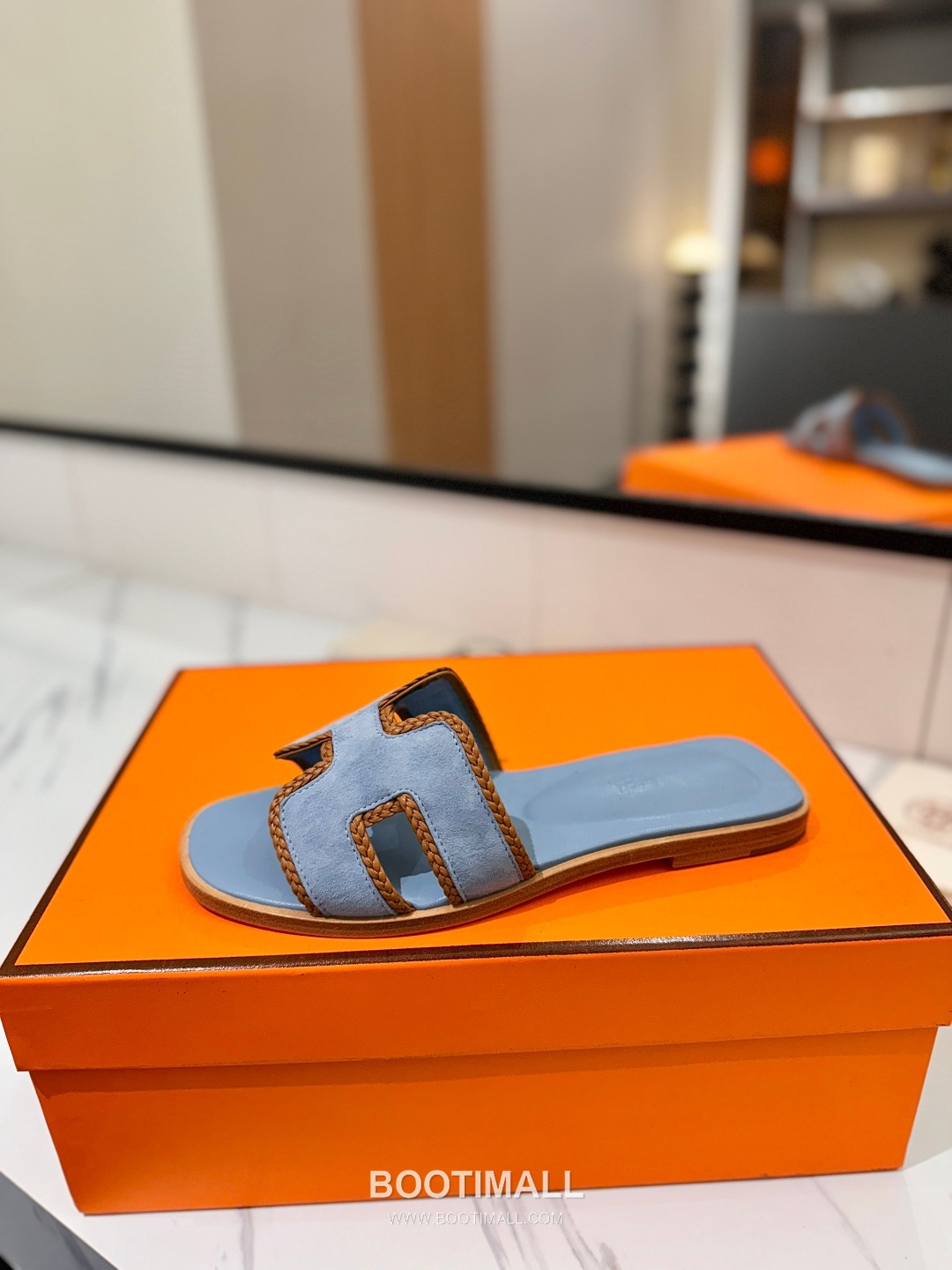 Hermes Classic Mule Sheepskin, Mixed Sheepskin Lining Brown 에르메스 클래식 뮬 양가죽, 혼합 양가죽 안감 브라운 4