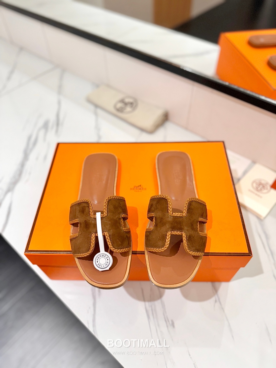 Hermes Classic Mule Sheepskin, Mixed Sheepskin Lining Brown 에르메스 클래식 뮬 양가죽, 혼합 양가죽 안감 브라운 3