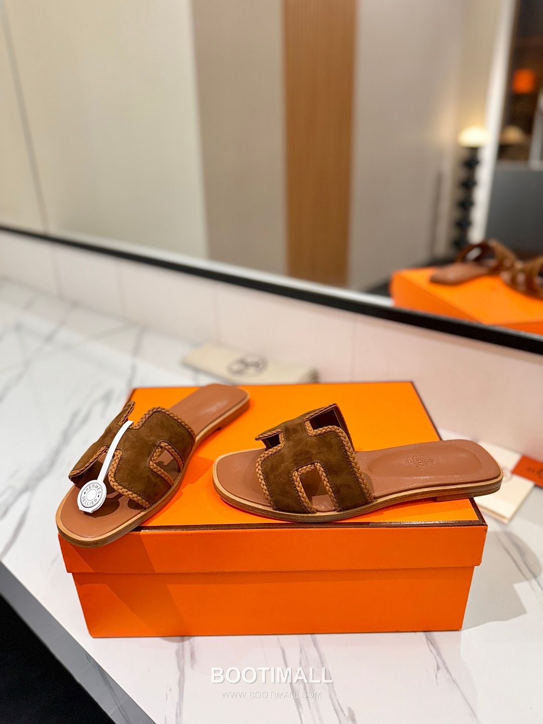 Hermes Classic Mule Sheepskin, Mixed Sheepskin Lining Brown 에르메스 클래식 뮬 양가죽, 혼합 양가죽 안감 브라운 6