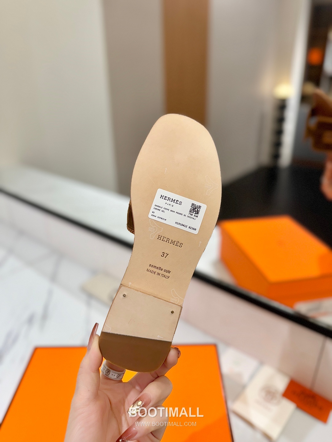 Hermes Classic Mule Sheepskin, Mixed Sheepskin Lining Brown 에르메스 클래식 뮬 양가죽, 혼합 양가죽 안감 브라운 8