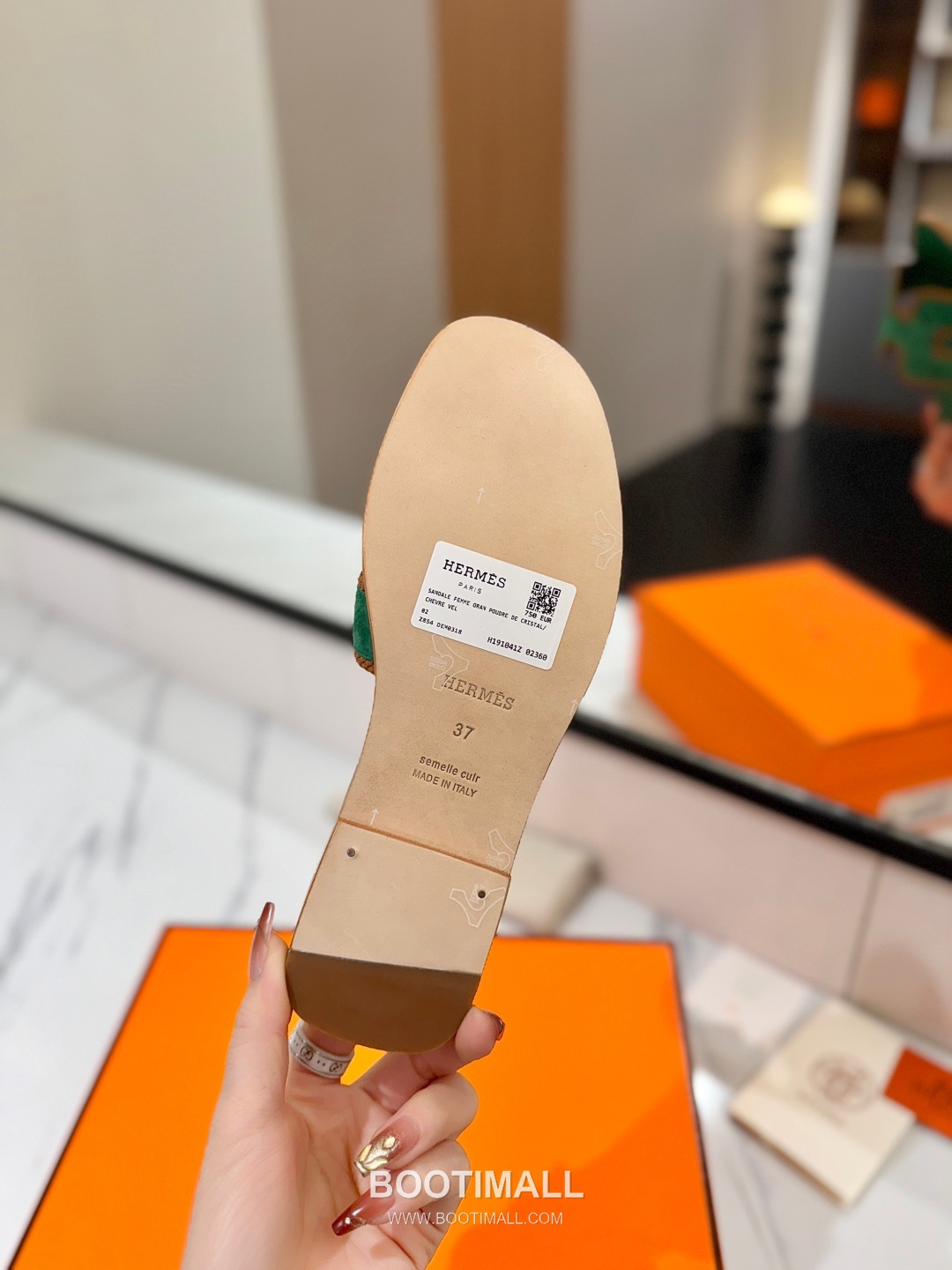 Hermes Classic Mule Sheepskin, Mixed Sheepskin Lining Brown 에르메스 클래식 뮬 양가죽, 혼합 양가죽 안감 브라운 9