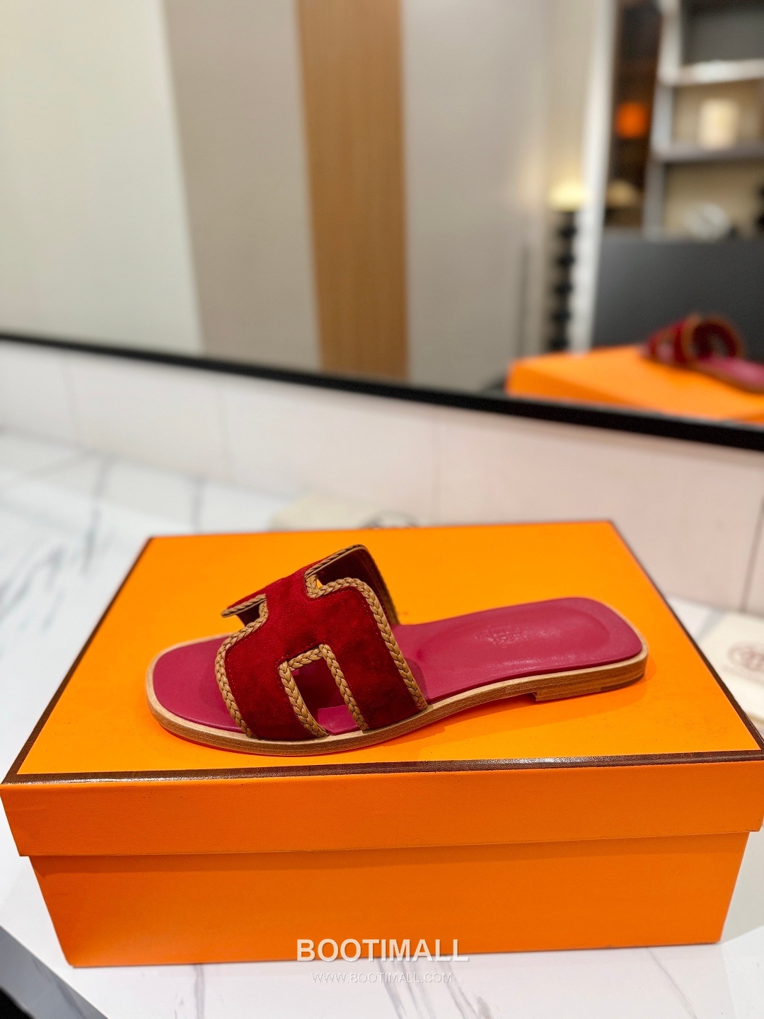 Hermes Classic Mule Sheepskin, Mixed Sheepskin Lining Brown 에르메스 클래식 뮬 양가죽, 혼합 양가죽 안감 브라운 4