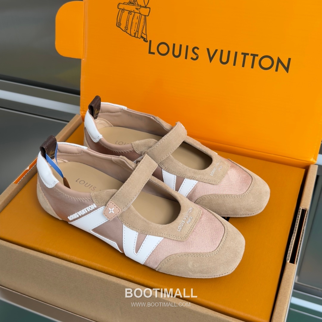 Louis Vuitton Sneakerina Ballet Sneaker Suede Calfskin Leather Brown Sneakers 루이비통 스니케리나 발레 스니커즈 스웨이드 송아지 가죽 브라운 3