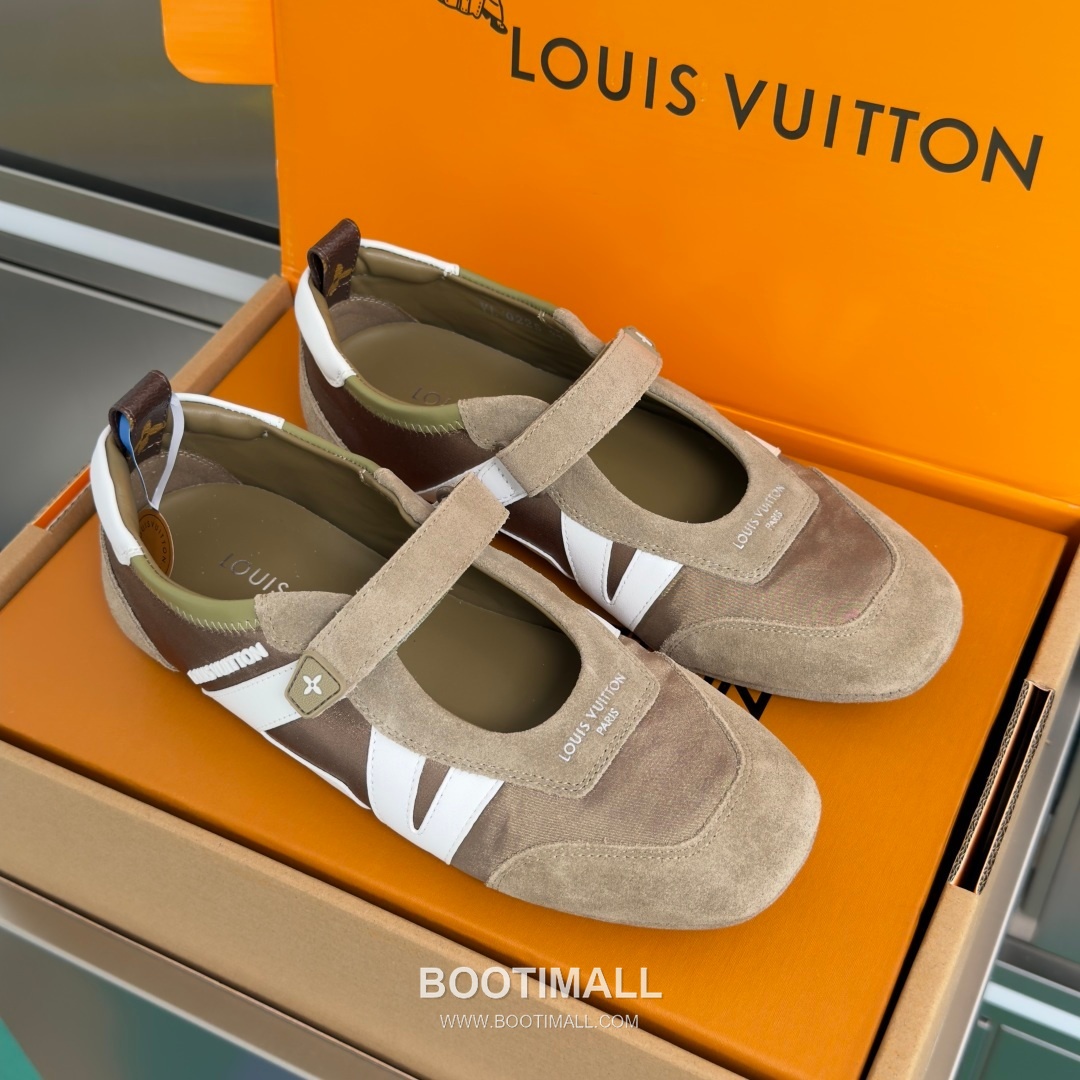 Louis Vuitton Sneakerina Ballet Sneaker Suede Calfskin Leather Brown Sneakers 루이비통 스니케리나 발레 스니커즈 스웨이드 송아지 가죽 브라운 3