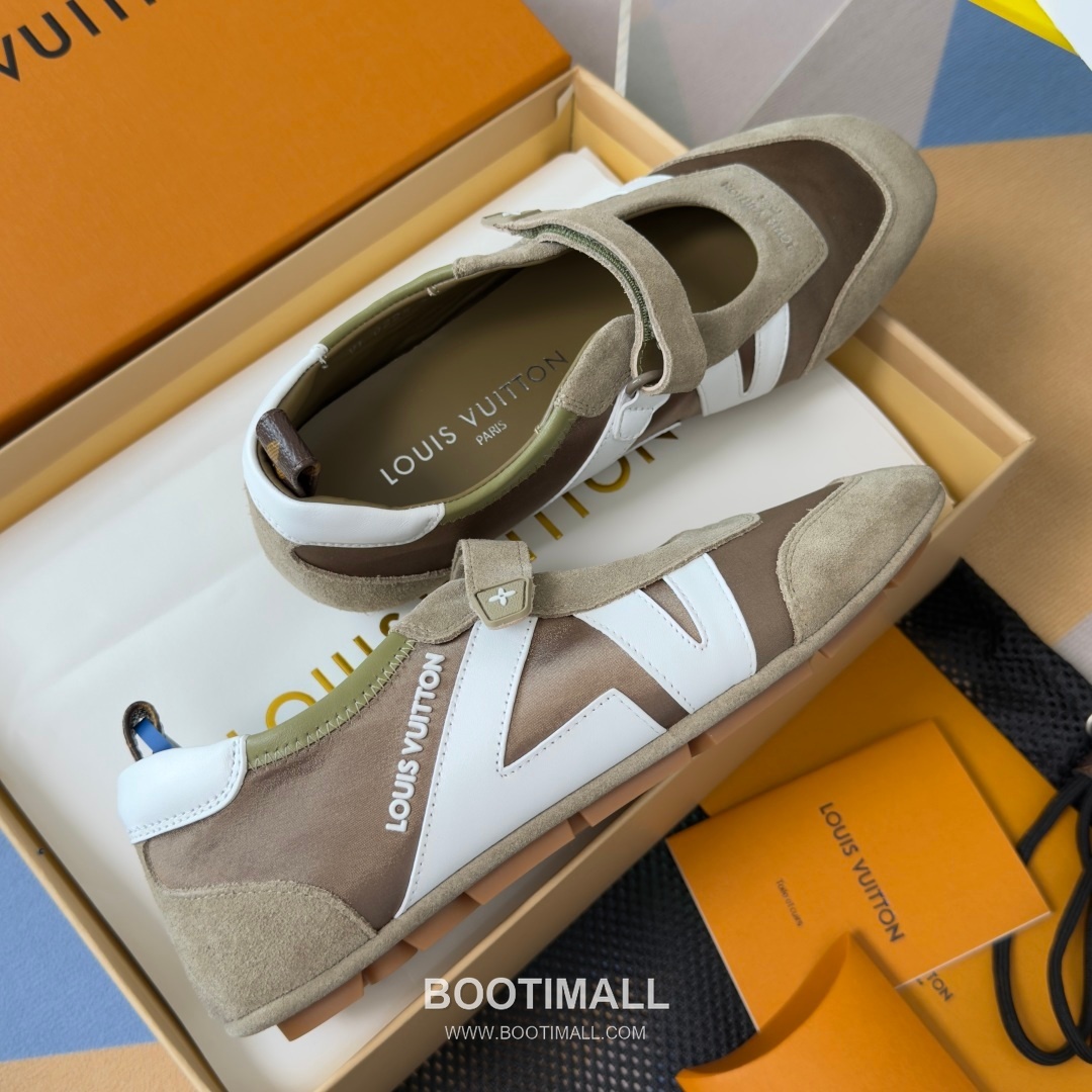 Louis Vuitton Sneakerina Ballet Sneaker Suede Calfskin Leather Brown Sneakers 루이비통 스니케리나 발레 스니커즈 스웨이드 송아지 가죽 브라운 4