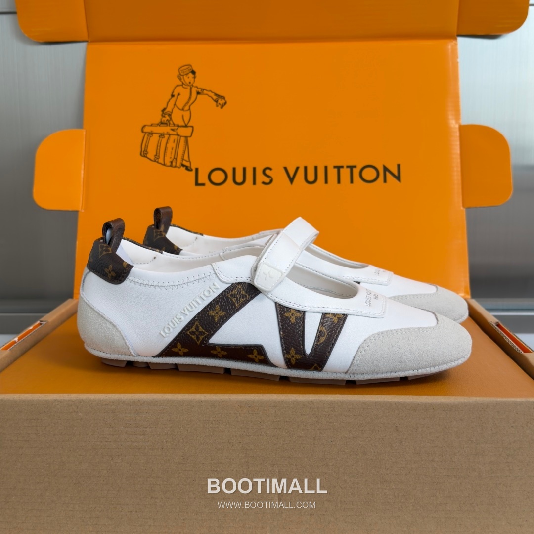 Louis Vuitton Sneakerina Ballet Sneaker Suede Calfskin Leather Brown Sneakers 루이비통 스니케리나 발레 스니커즈 스웨이드 송아지 가죽 브라운 1