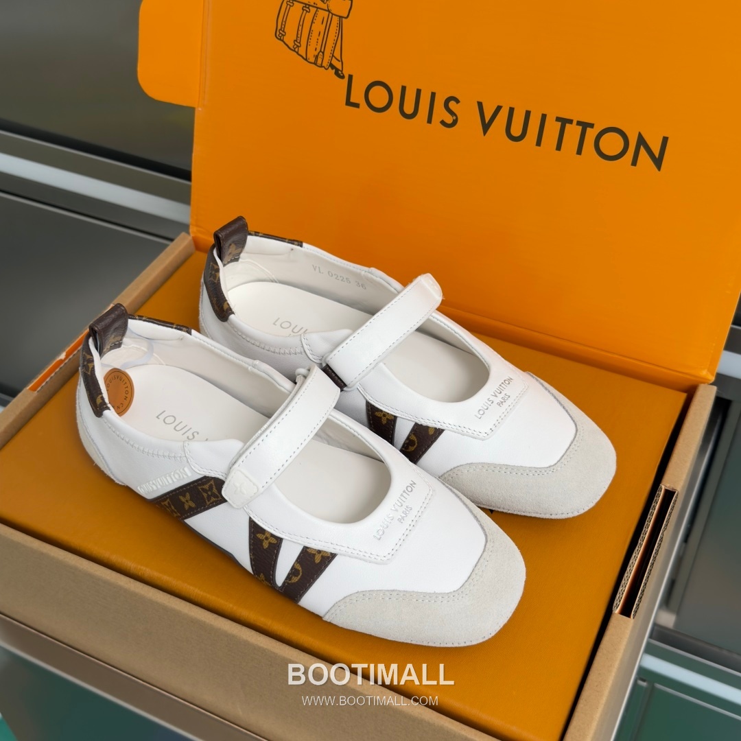 Louis Vuitton Sneakerina Ballet Sneaker Suede Calfskin Leather Brown Sneakers 루이비통 스니케리나 발레 스니커즈 스웨이드 송아지 가죽 브라운 3