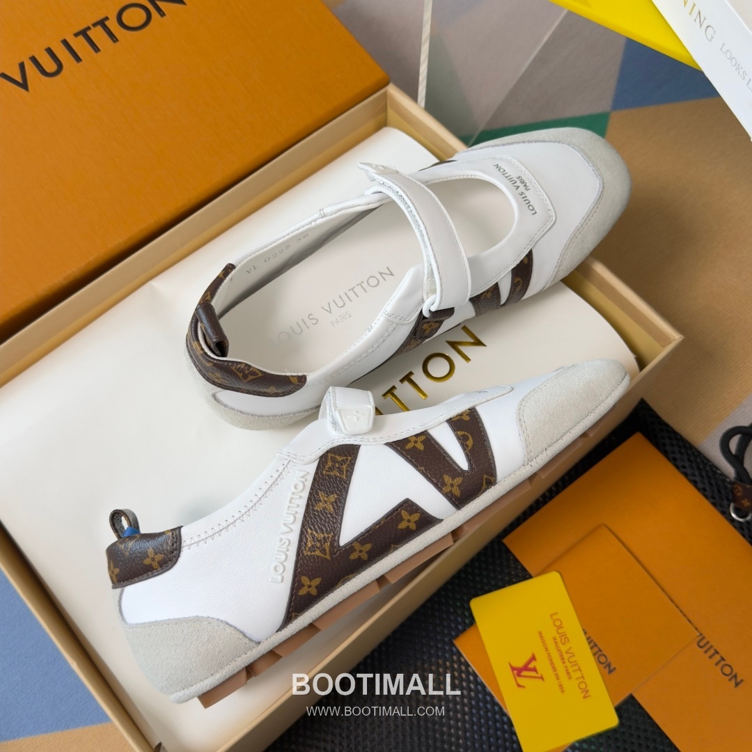 Louis Vuitton Sneakerina Ballet Sneaker Suede Calfskin Leather Brown Sneakers 루이비통 스니케리나 발레 스니커즈 스웨이드 송아지 가죽 브라운 4