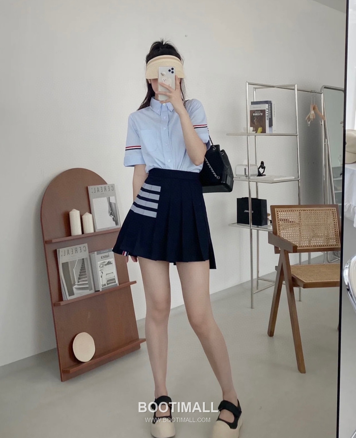 Thom Browne Four-Stripes A-Line Skirt Wool Suit Fabric Dark Color 톰브라운 사선 4선 A라인 스커트 양모 수트 원단 다크 컬러 0, 1, 2, 3 3