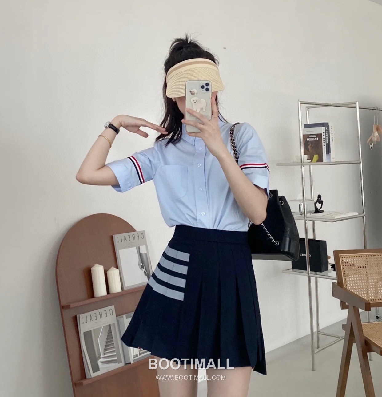 Thom Browne Four-Stripes A-Line Skirt Wool Suit Fabric Dark Color 톰브라운 사선 4선 A라인 스커트 양모 수트 원단 다크 컬러 0, 1, 2, 3 8