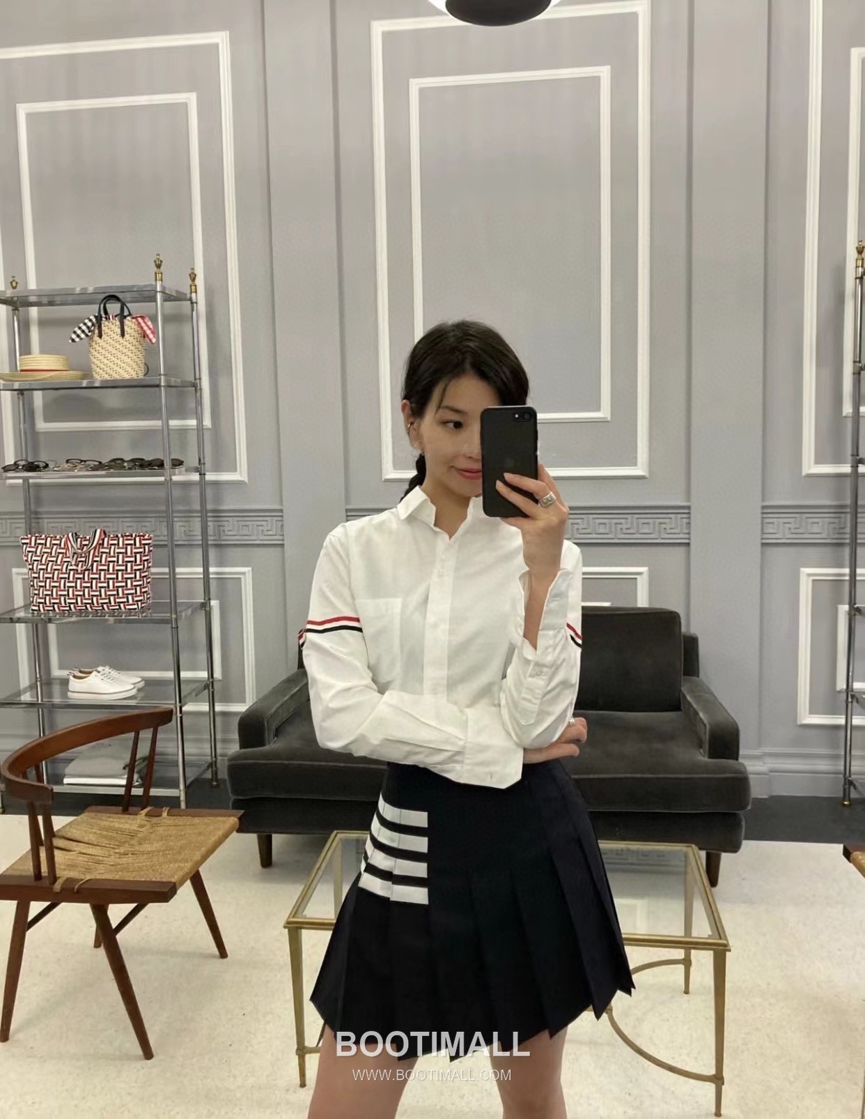 Thom Browne Four-Stripes A-Line Skirt Wool Suit Fabric Dark Color 톰브라운 사선 4선 A라인 스커트 양모 수트 원단 다크 컬러 0, 1, 2, 3 9