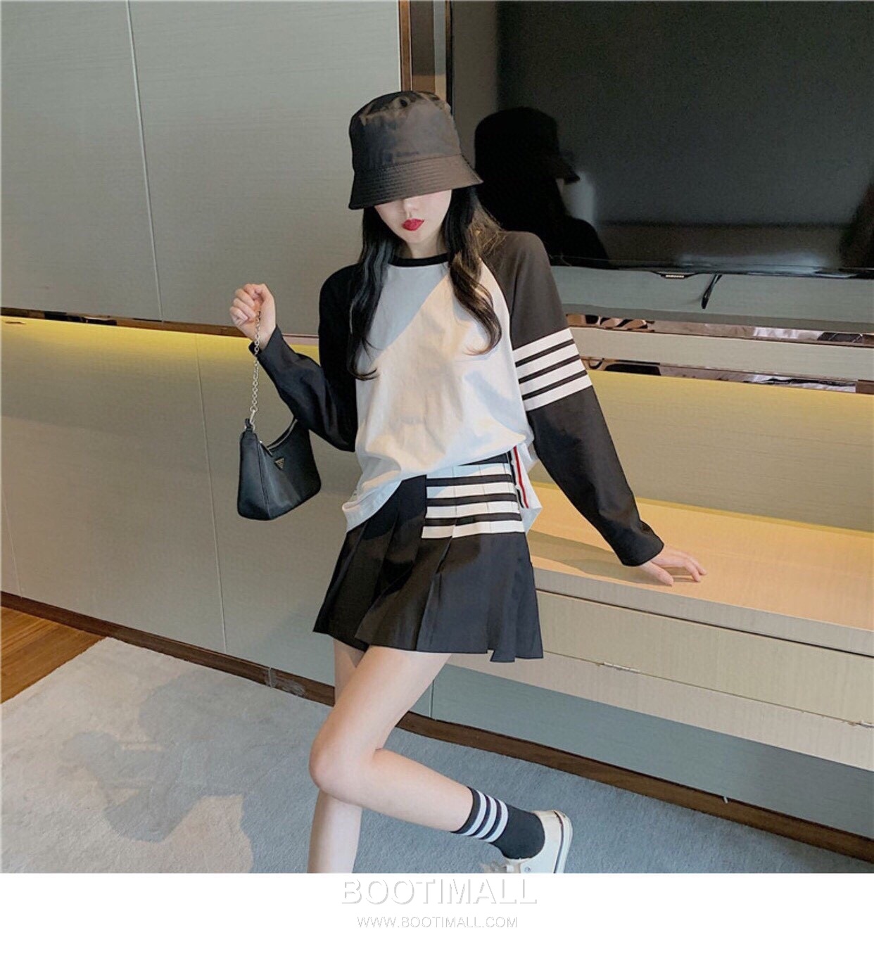 Thom Browne Pleated Skirt Wool Blend Gray 톰브라운 플리츠 스커트 울 혼방 그레이 0, 1, 2, 3 2