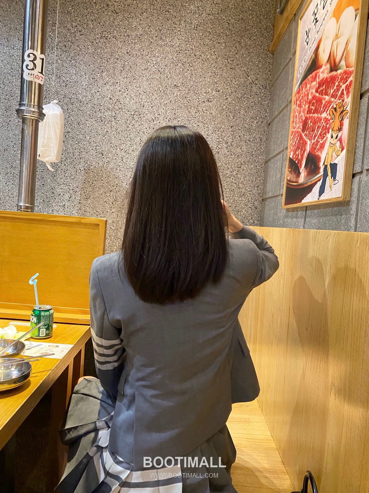 Thom Browne Four-Stripes A-Line Skirt Wool Suit Fabric Dark Color 톰브라운 사선 4선 A라인 스커트 양모 수트 원단 다크 컬러 7