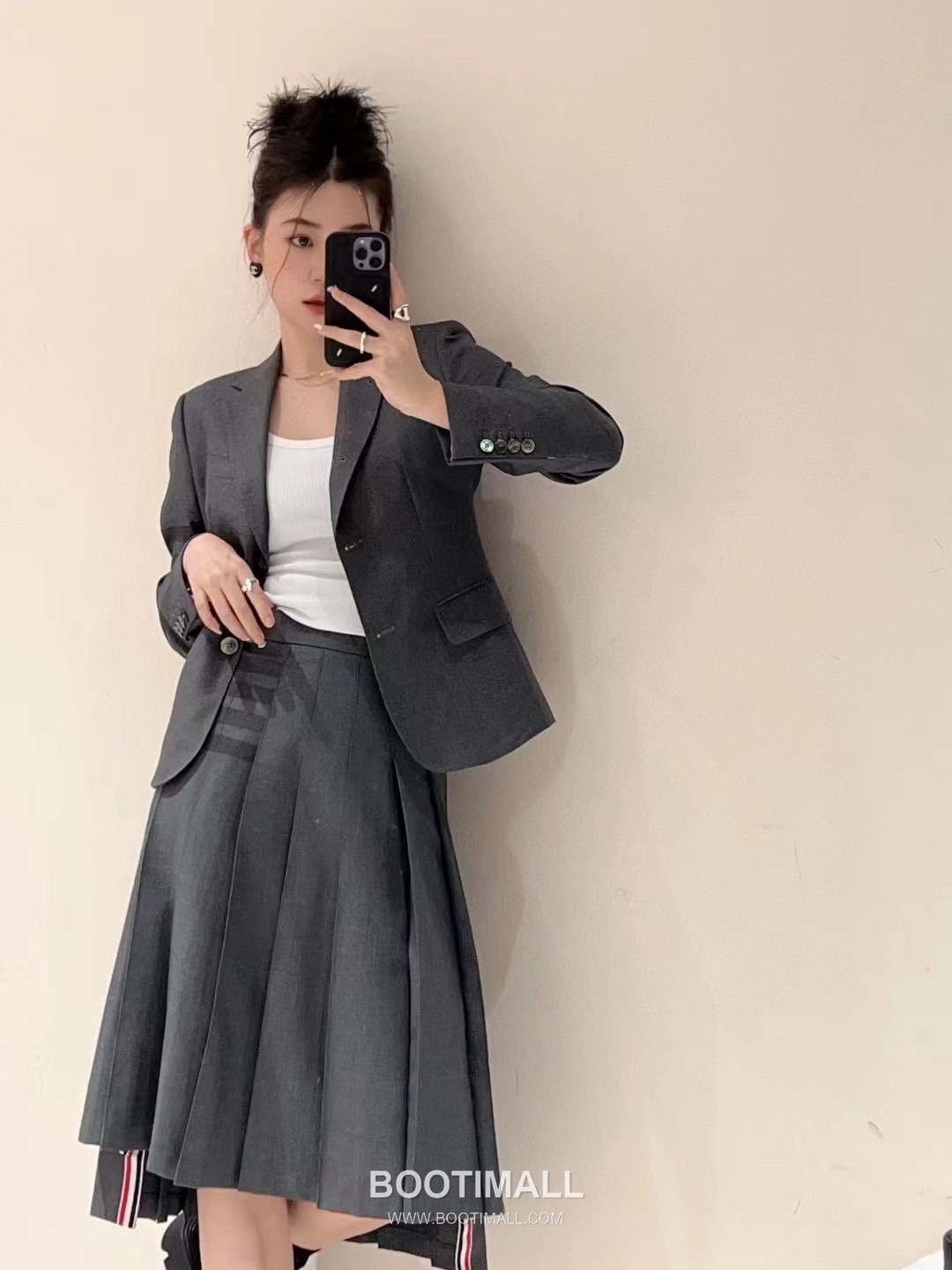 Maison Margiela Wool Stripe Blazer Wool Gray 메종 마르지엘라 울 스트라이프 블레이저 울 그레이 3