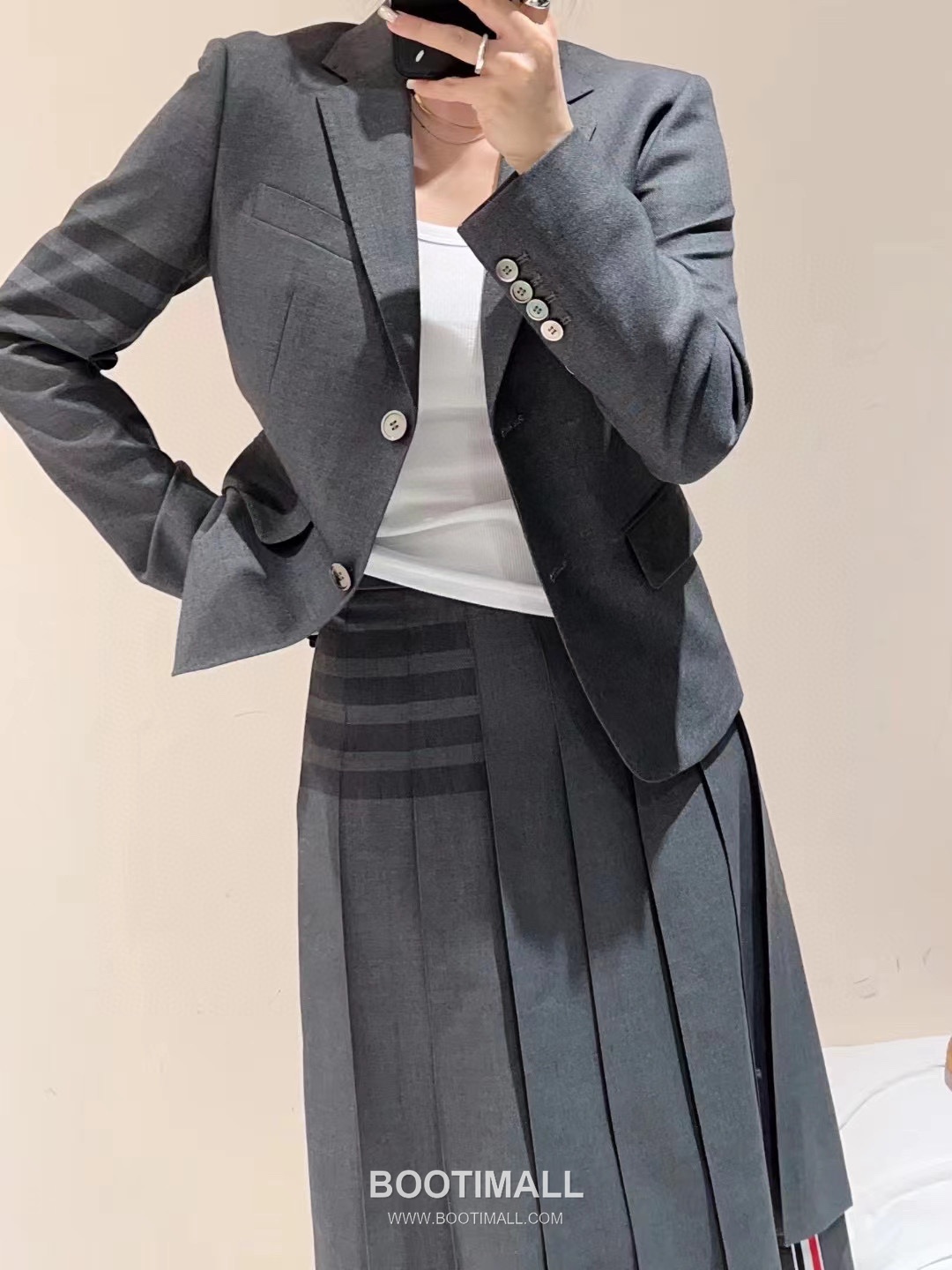 Maison Margiela Wool Stripe Blazer Wool Gray 메종 마르지엘라 울 스트라이프 블레이저 울 그레이 6