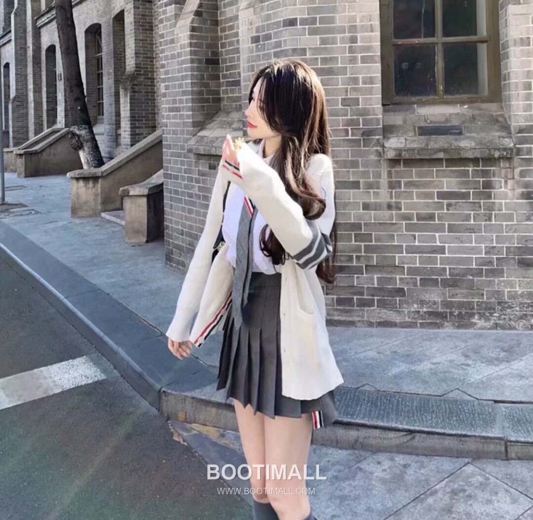 Thom Browne Asymmetric A-Line Pleated Skirt Wool Blend Black 톰브라운 비대칭 A라인 플리츠 스커트 울 혼방 블랙 0, 1, 2, 3 8