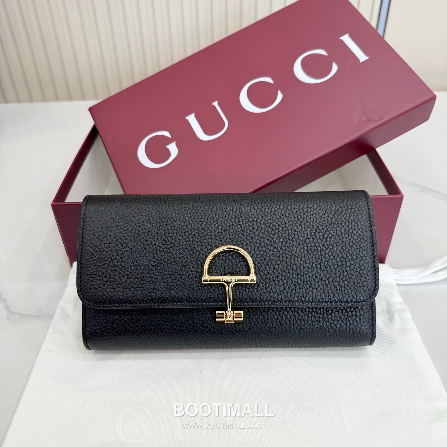 Gucci Horsebit Long Wallet Grainy Calfskin Khaki 구찌 홀스빗 롱 월렛 그레인드 카프스킨 카키 19cm 1