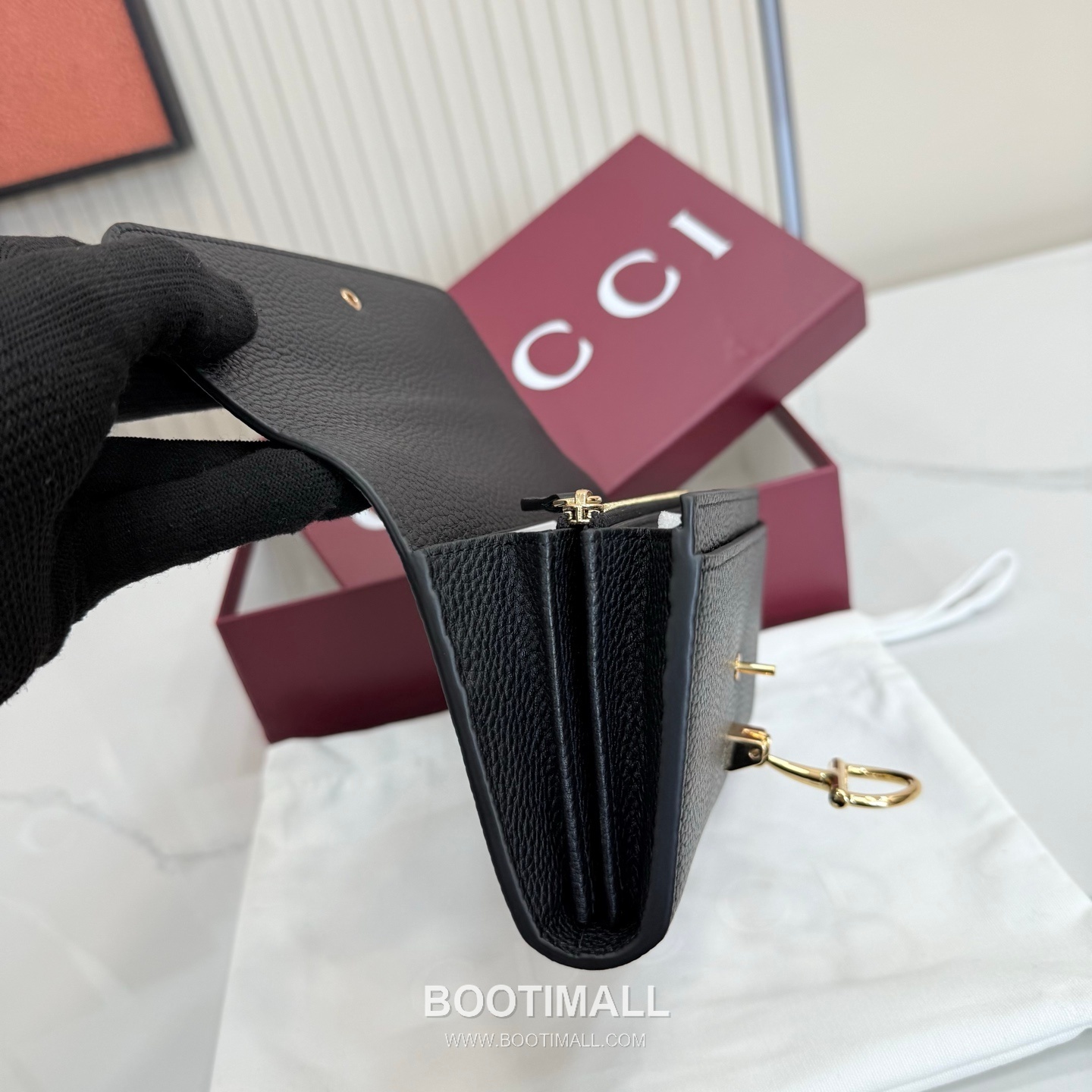 Gucci Horsebit Long Wallet Grainy Calfskin Khaki 구찌 홀스빗 롱 월렛 그레인드 카프스킨 카키 19cm 8