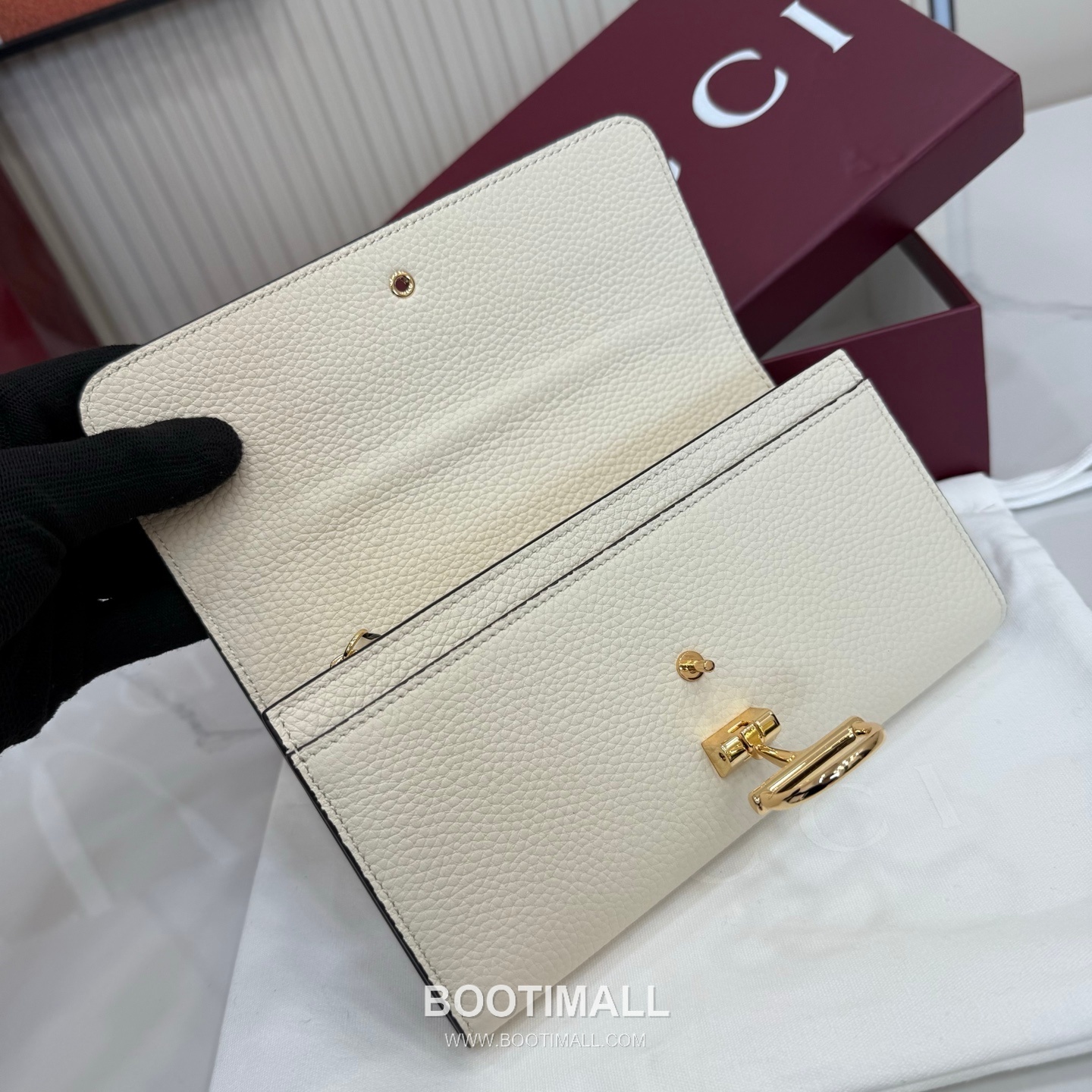 Gucci Long Wallet Grainy Cowhide Leather Green 구찌 롱 월렛 그레인드 소가죽 그린 19cm 7