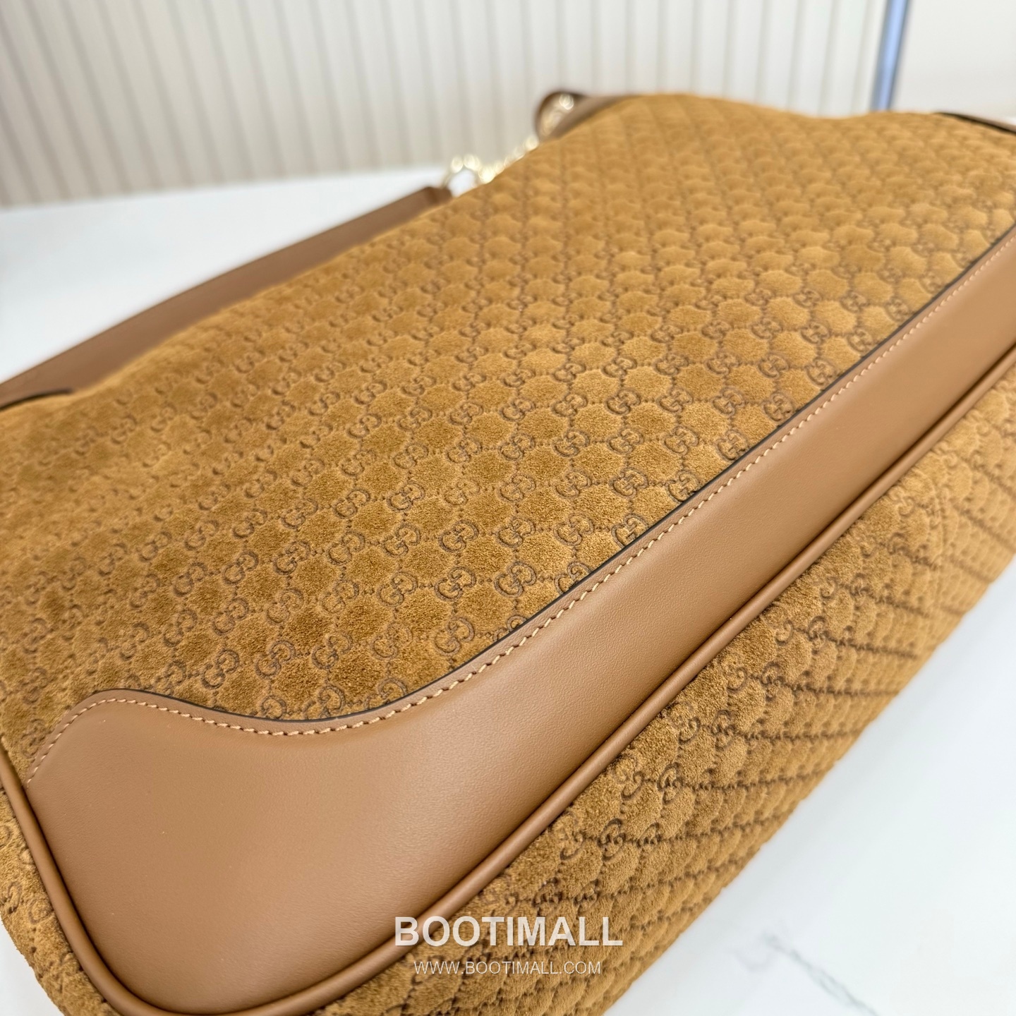 Gucci Body Double Lock GG Suede Brown Top Handle Bag 구찌 바디 더블 락 GG 스웨이드 브라운 탑핸들백 40cm 5