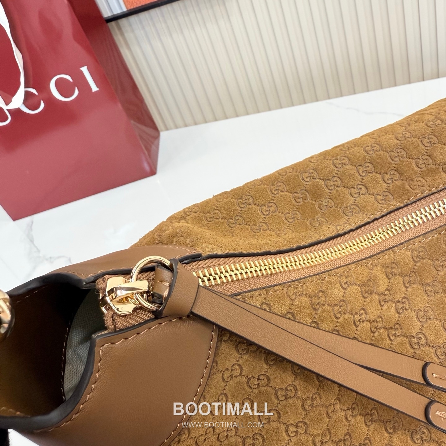 Gucci Body Double Lock GG Suede Brown Top Handle Bag 구찌 바디 더블 락 GG 스웨이드 브라운 탑핸들백 40cm 7