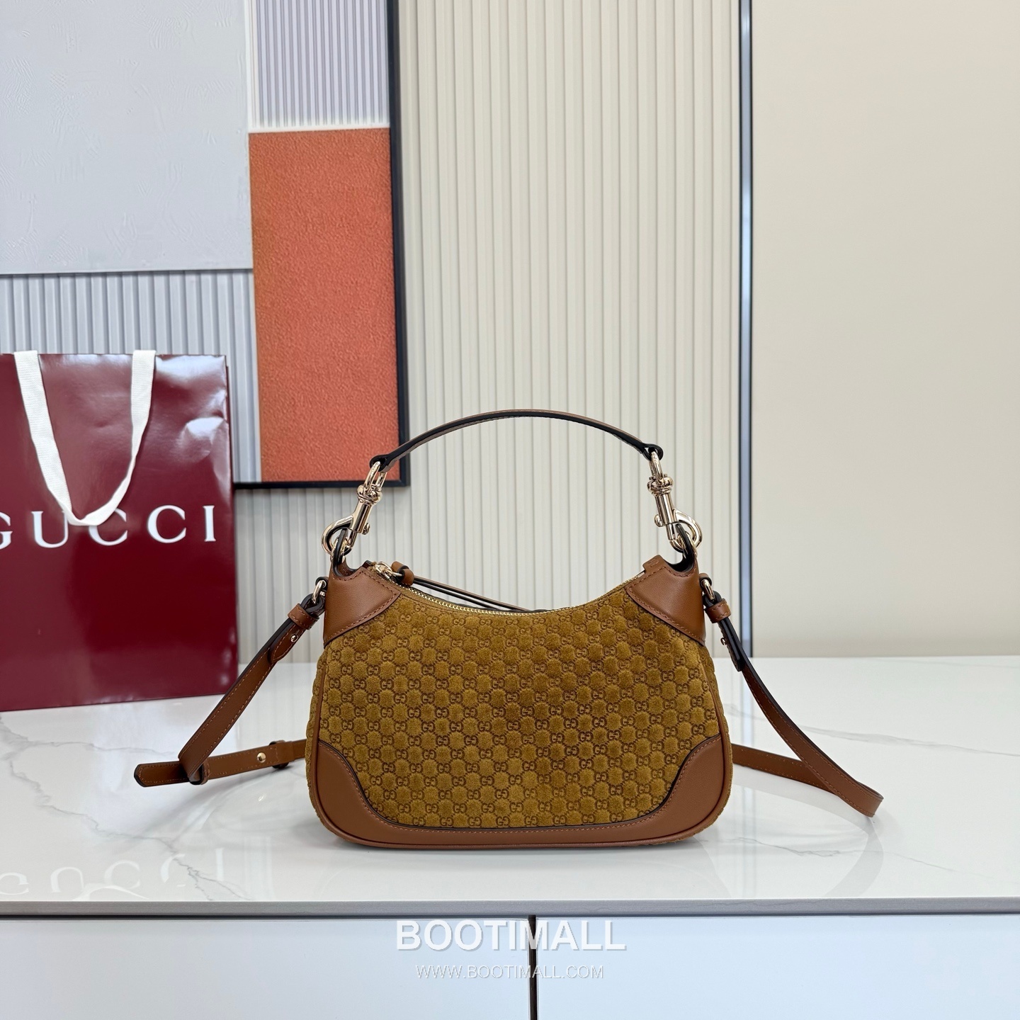 Gucci Body Double Lock GG Suede Brown Shoulder Bag 구찌 바디 더블 락 GG 스웨이드 브라운 숄더백 25cm 1