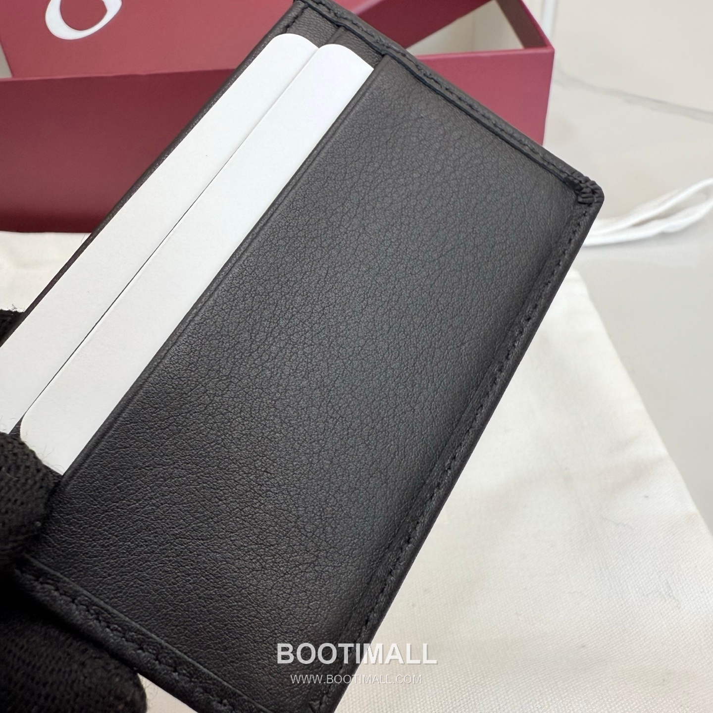 Gucci GG Interlocking Card Holder Coated Fabric with Leather Trim Black 구찌 GG 인터로킹 카드 홀더 코팅 패브릭 가죽 트리밍 블랙 11cm 8