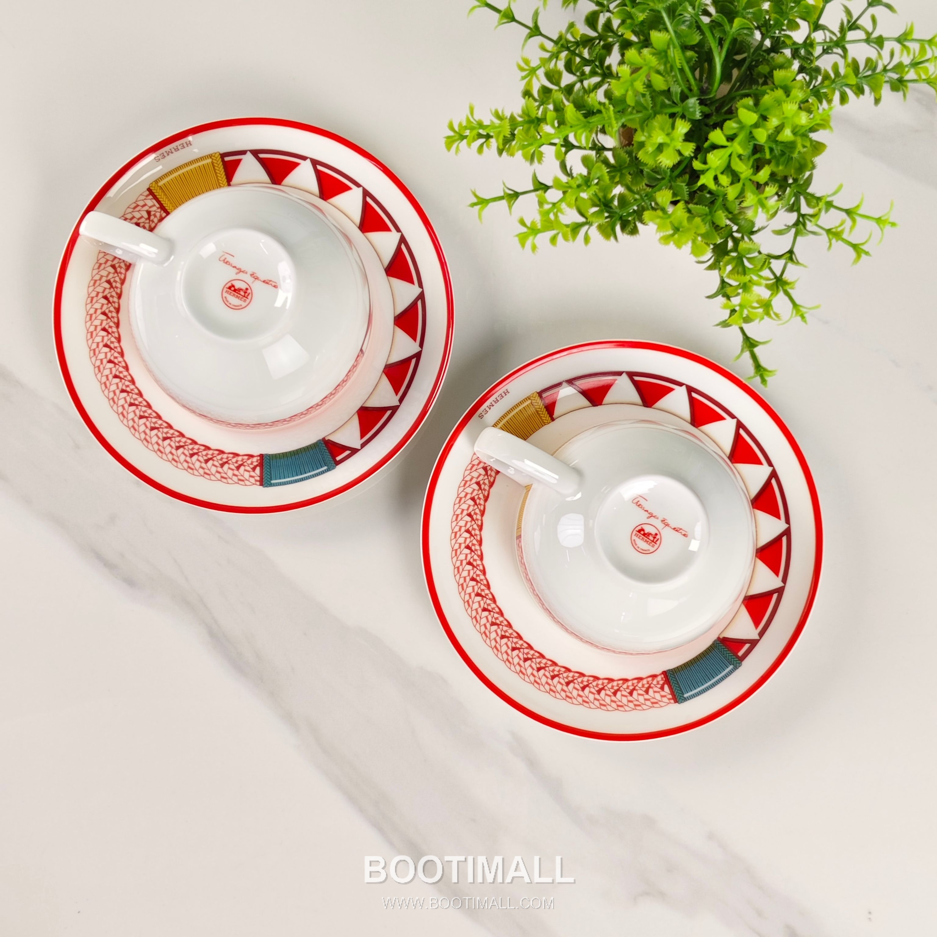 Hermes Saddle Edge Cup Plate Tableware 에르메스 마상 테두리 컵 접시 테이블웨어 6