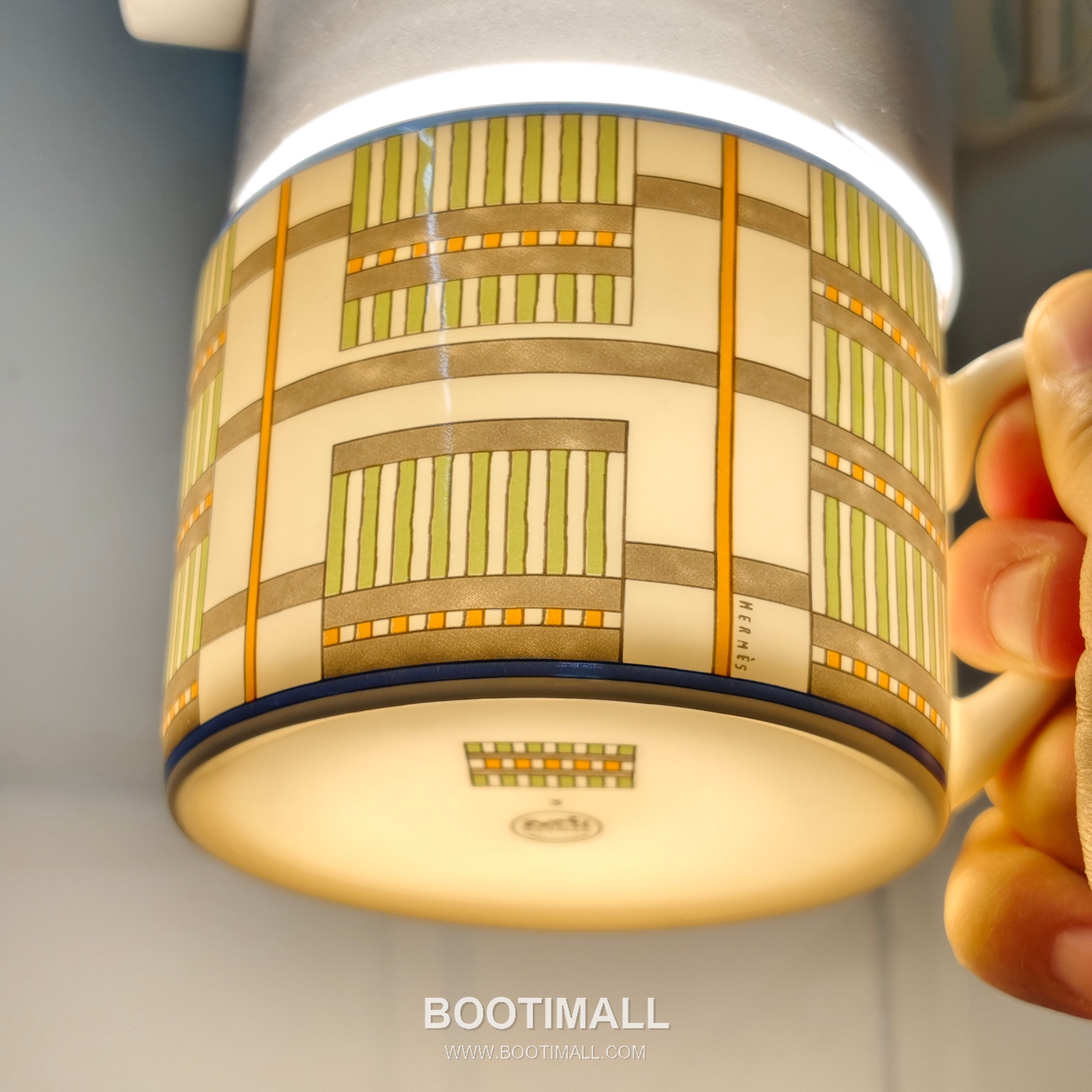 Hermes Geometric Line Double Cup Saucer Orange Tableware 에르메스 기하선 더블 컵 소서 오렌지 테이블웨어 13