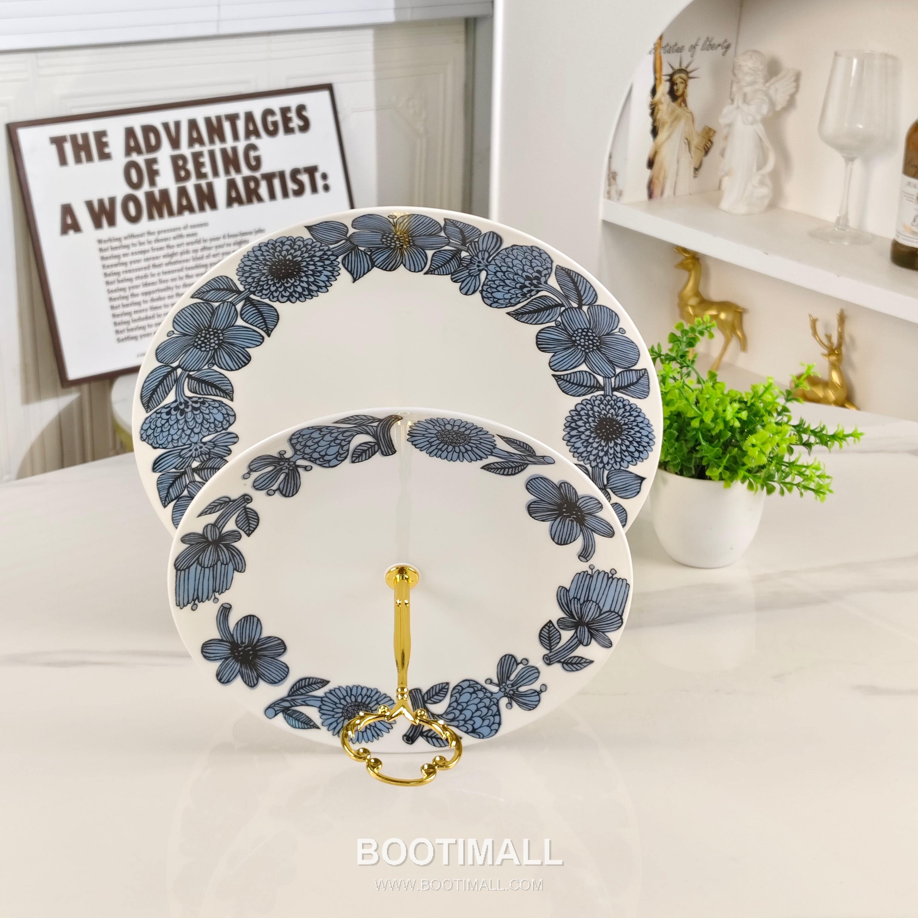 Double Plate Set Blue Tableware 더블 플레이트 세트 블루 식기 6